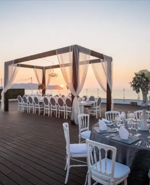 Dinner reception on the ocean view terrace at Iberostar selection playa mita