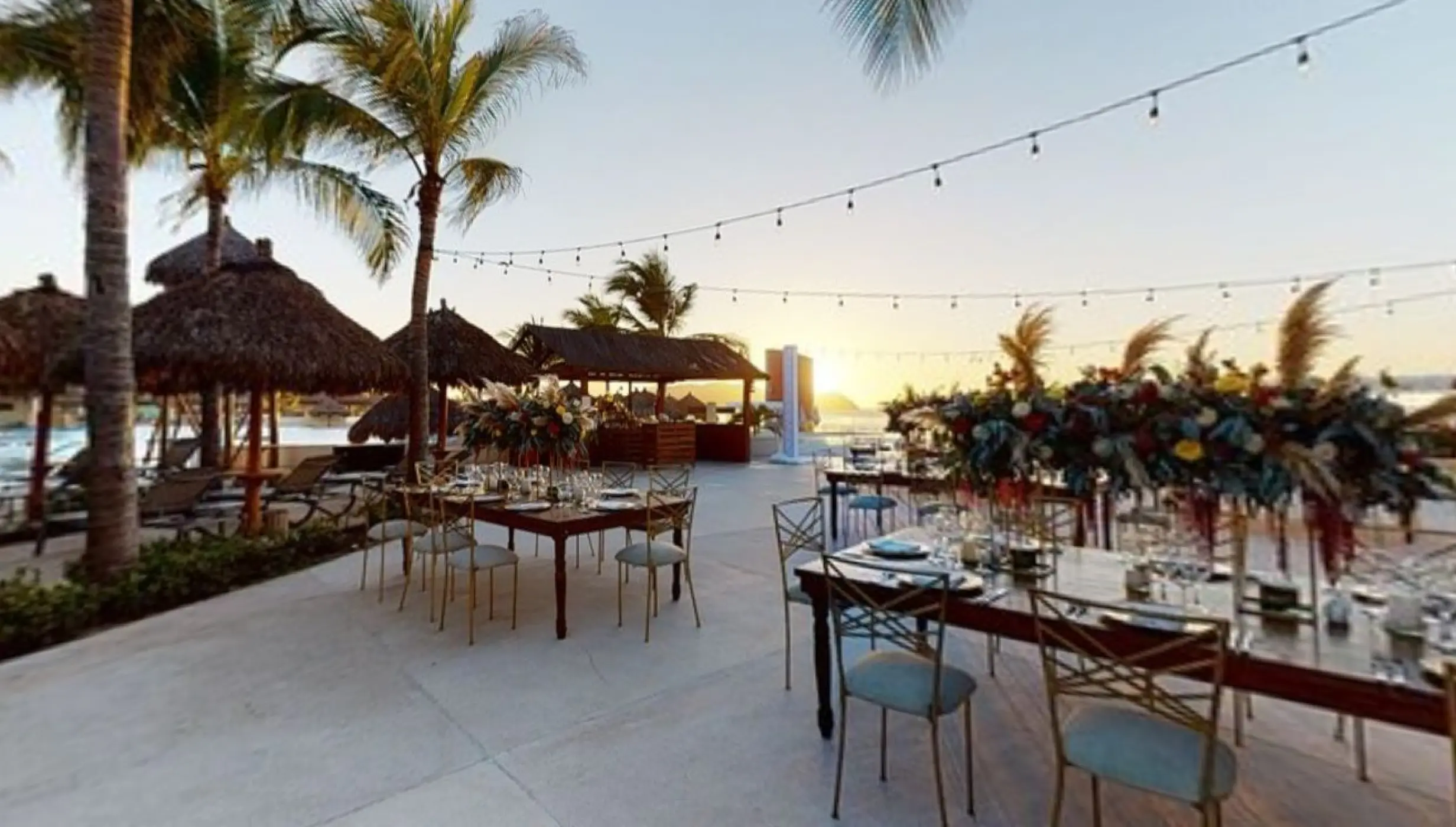 Dinner  reception on the poolside deck at Iberostar Selection Playa Mita