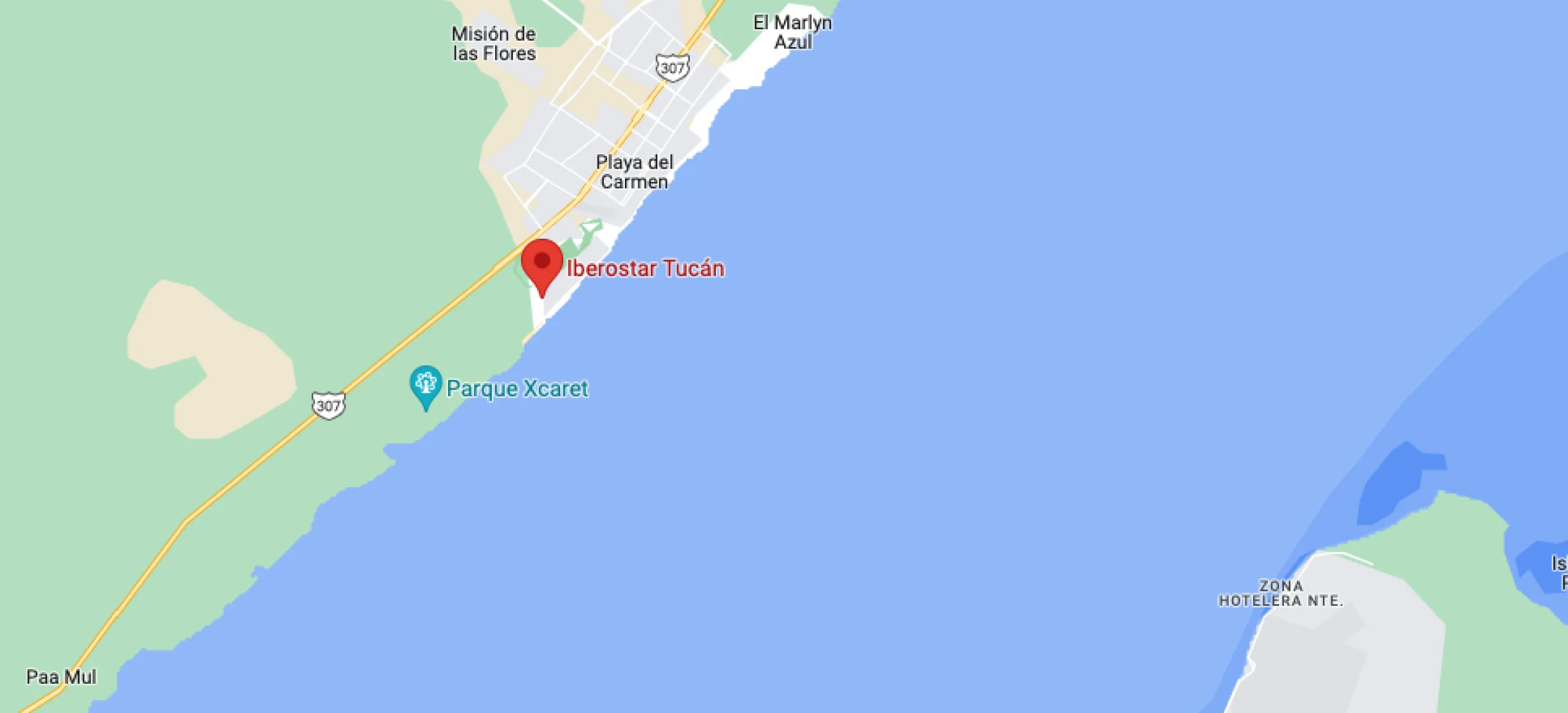 Google maps of Iberostar Tucan