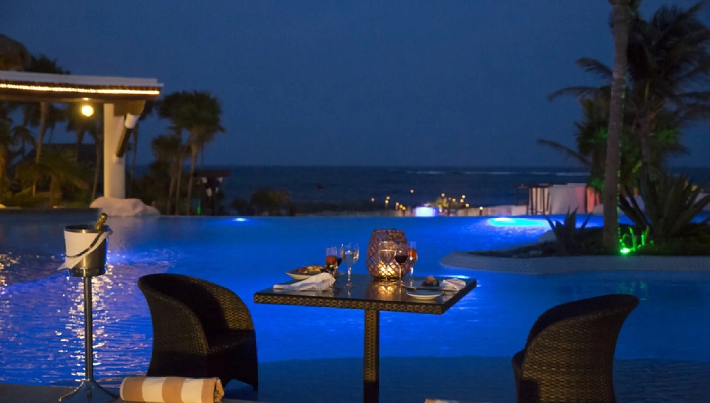 Romantic dinner set up at Kore Tulum Retreat and Spa Resort