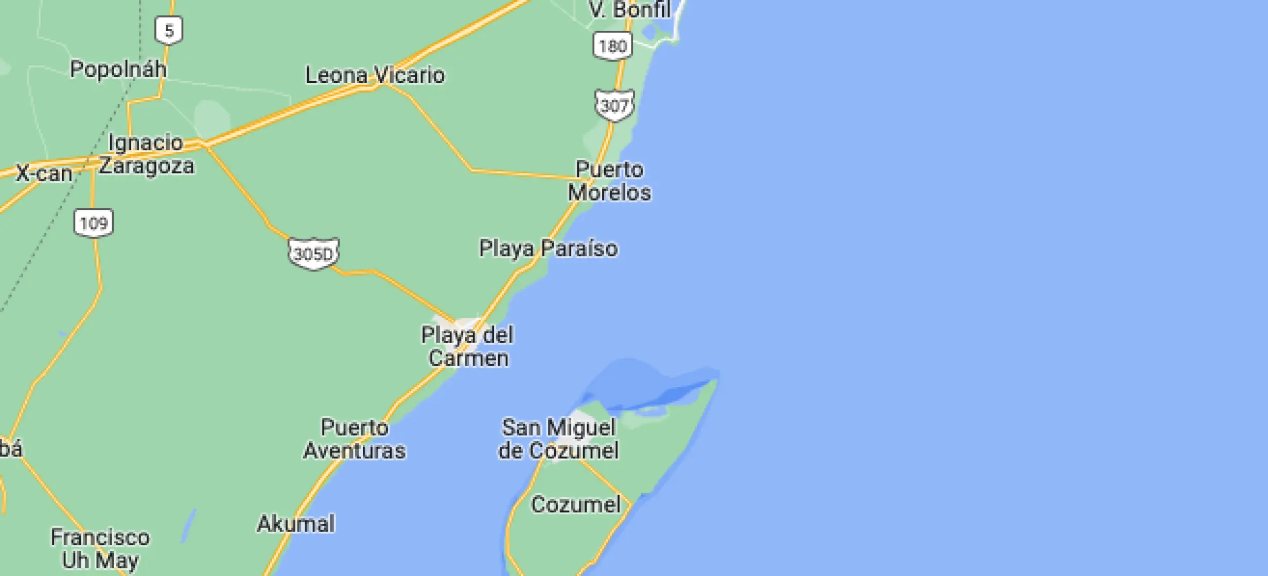 Google maps of Kore tulum retreat and spa resort