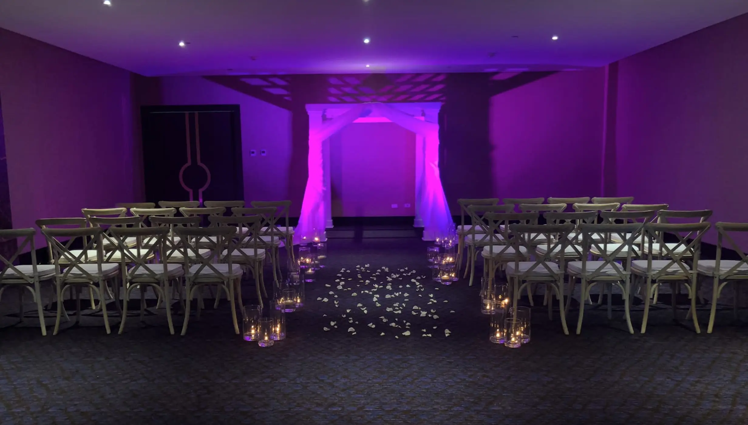 Ceremony decor on Breeze Ballroom at Le Blanc Spa Resort Los Cabos