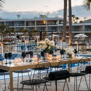 Cocktail party in Palm Pool Terrace at Le Blanc Spa Resort Los Cabos