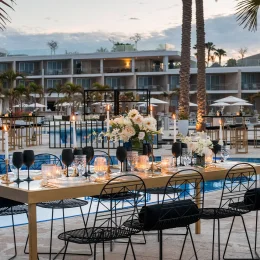 Cocktail party in Palm Pool Terrace at Le Blanc Spa Resort Los Cabos