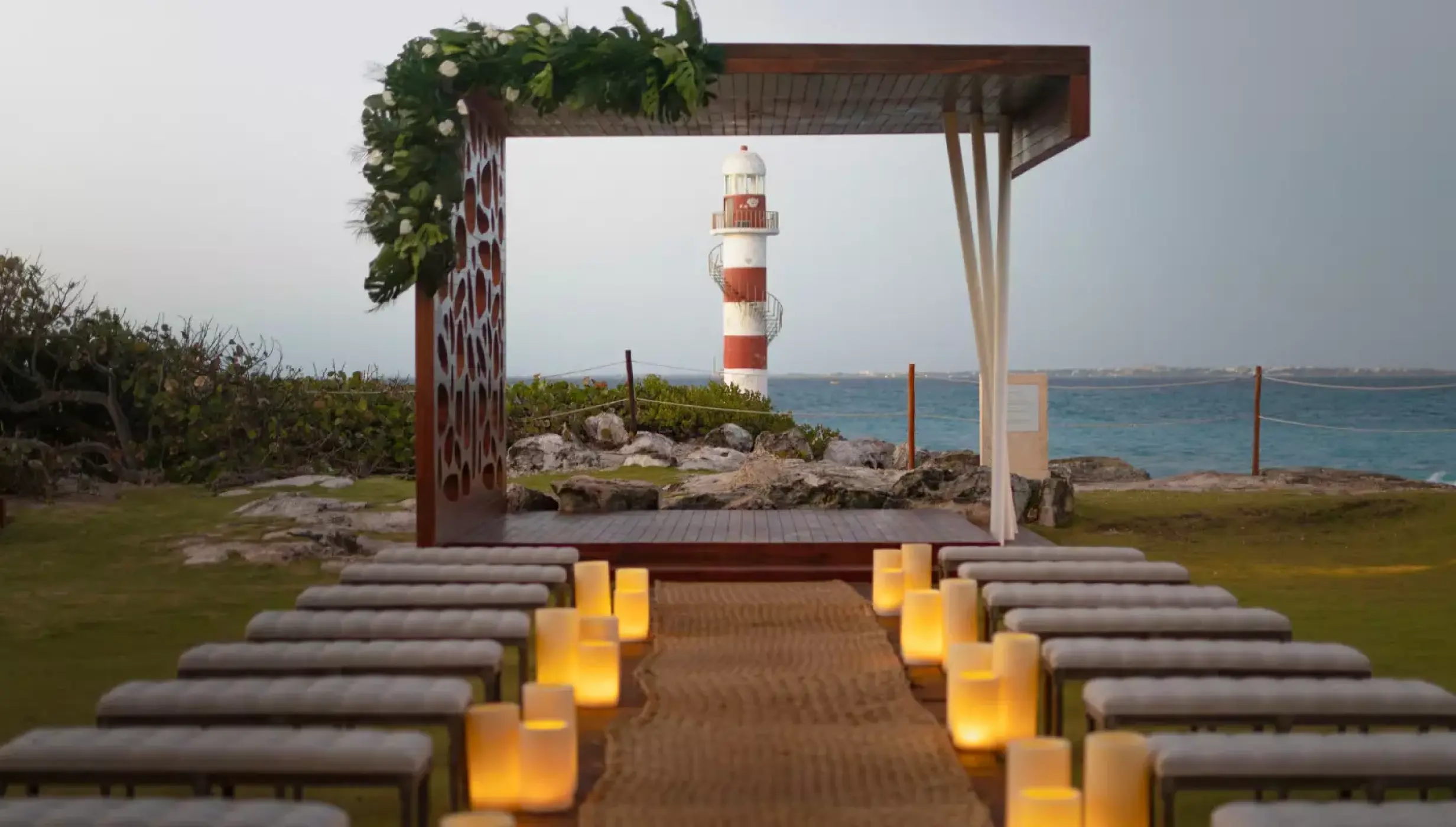 Lighthouse terrace wedding venue at Hyatt Ziva Cancun.