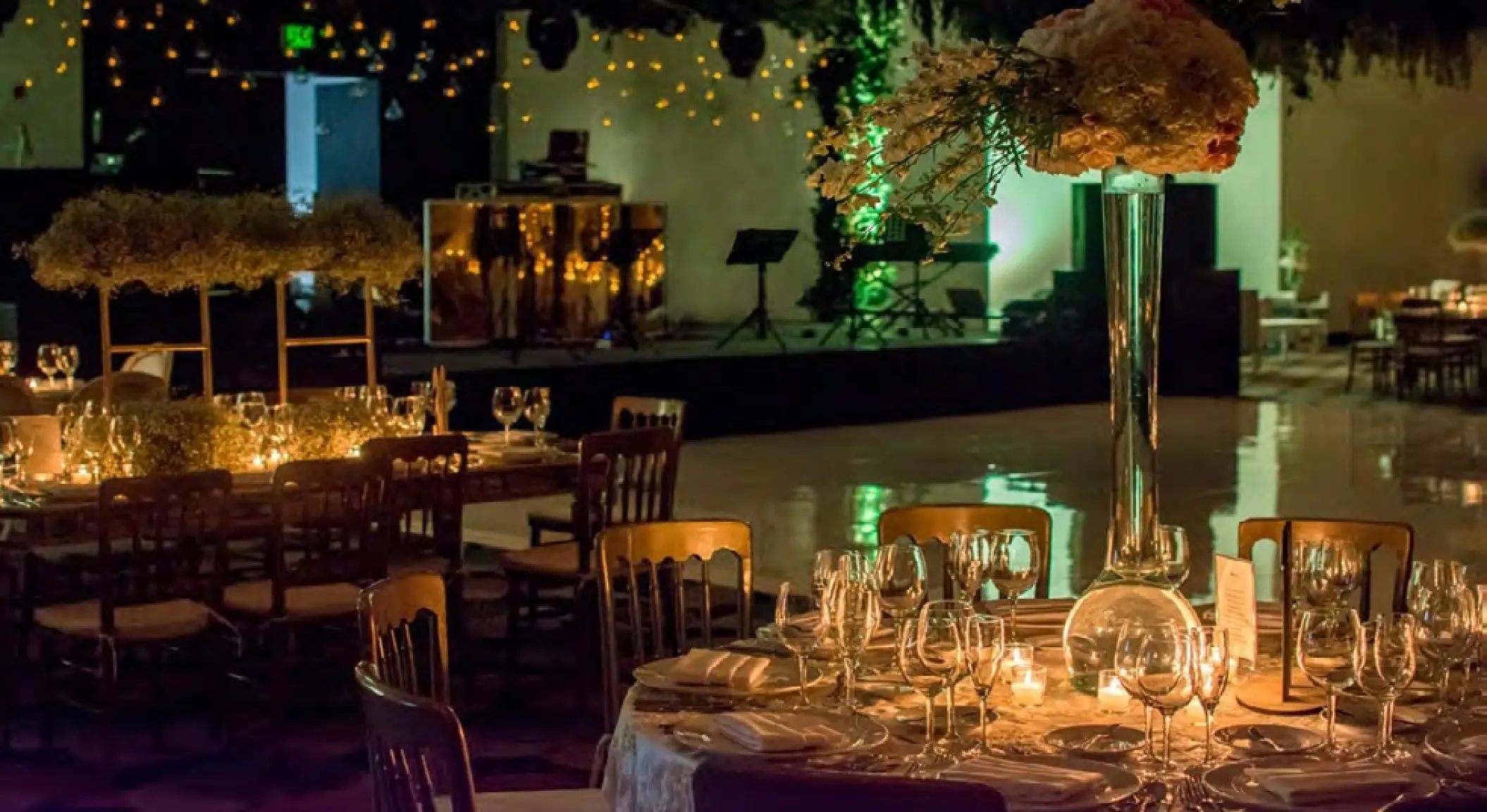 Indoor ballroom wedding reception at Live Aqua Cancun, Cancun