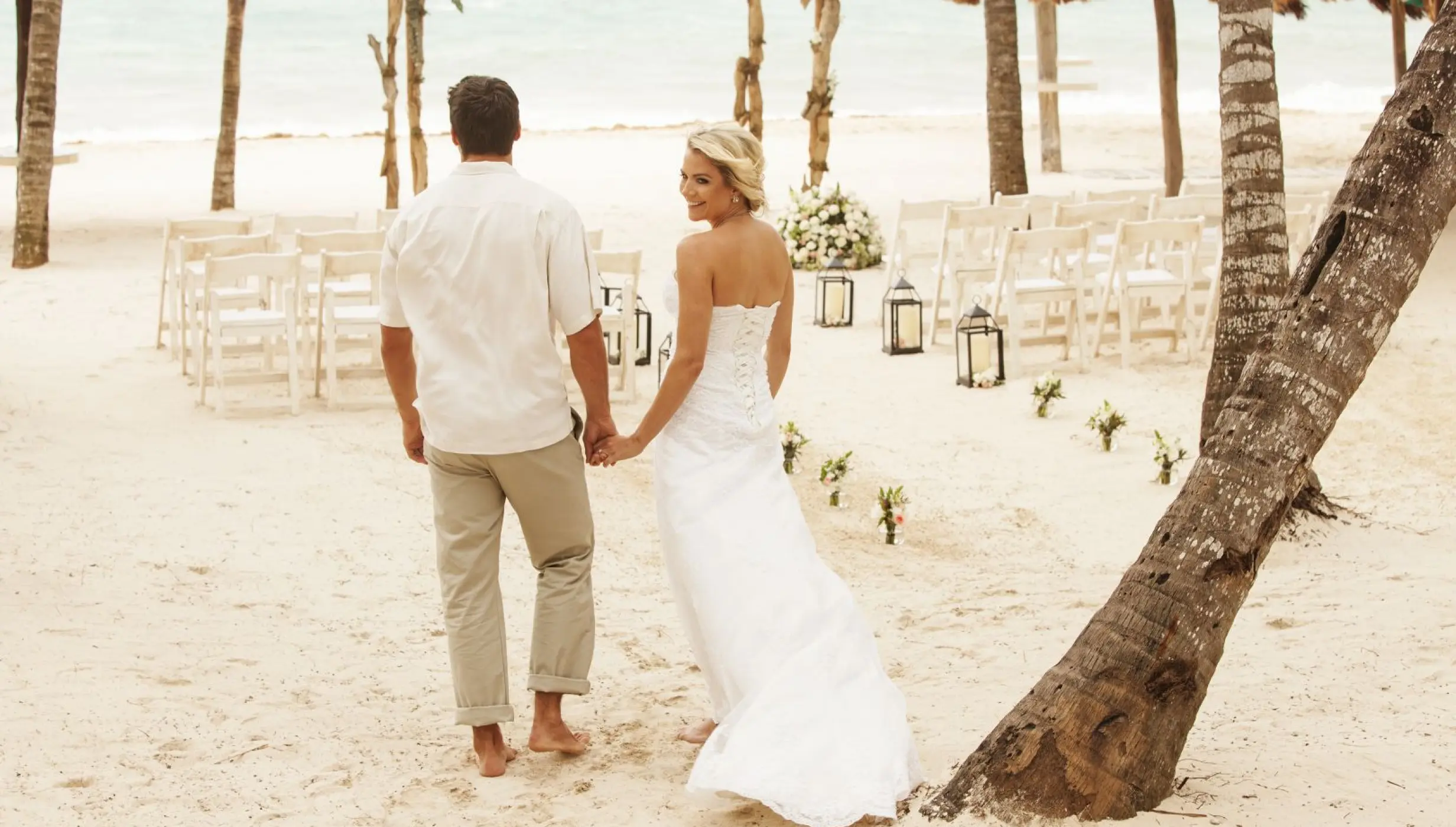 Ceremony in the beach at Mahekal Beach resort