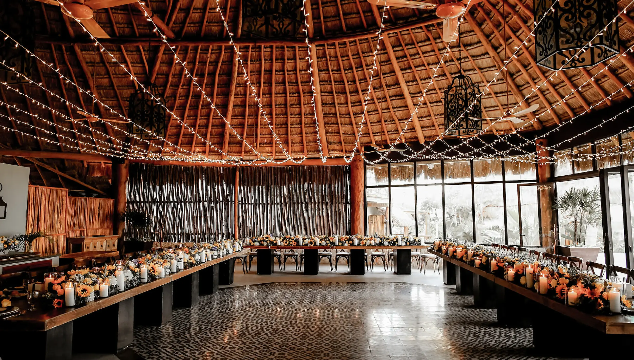 Dinner reception on las olas restaurant at Mahekal Beach Resort