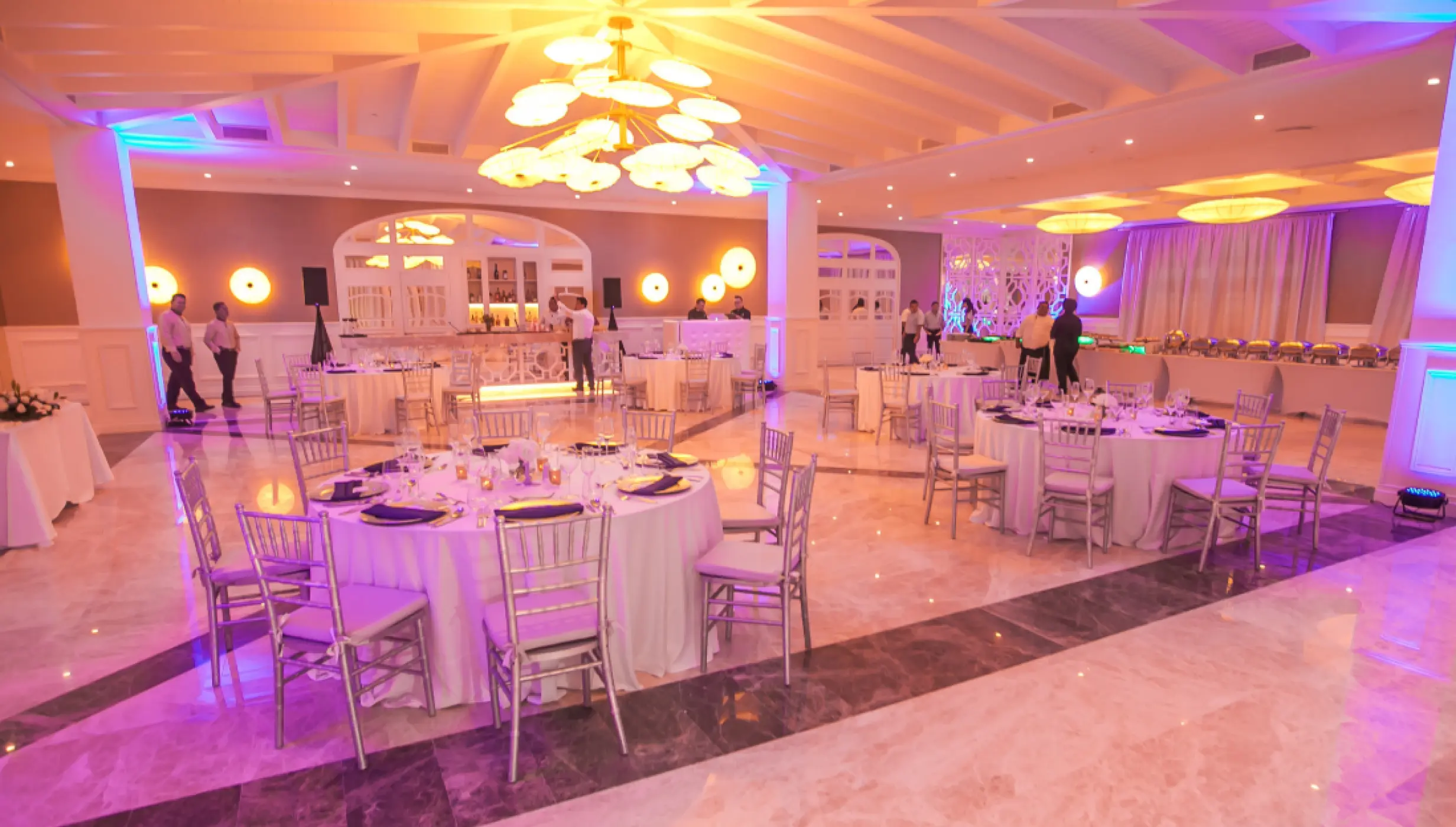 Dinner reception on the ballroom at Majestic Elegance Costa Mujeres