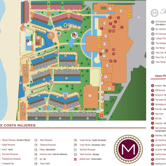 Resort map of Majestic Elegance Costa Mujeres