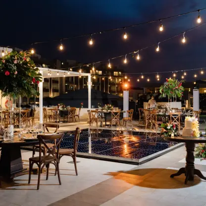 Dinner reception in Sky lounge at Majestic Elegance Costa Mujeres