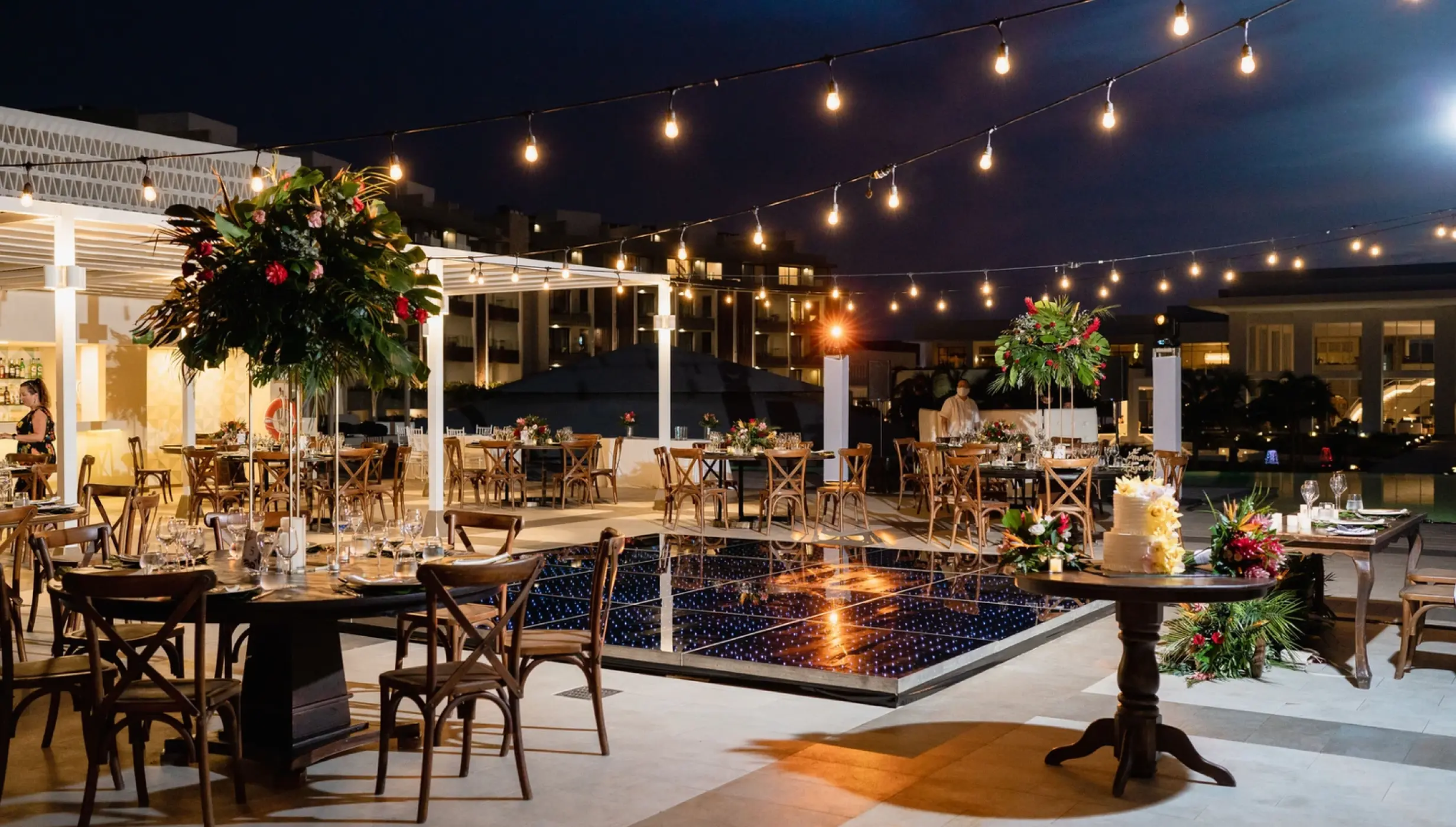 Dinner reception in Sky lounge at Majestic Elegance Costa Mujeres