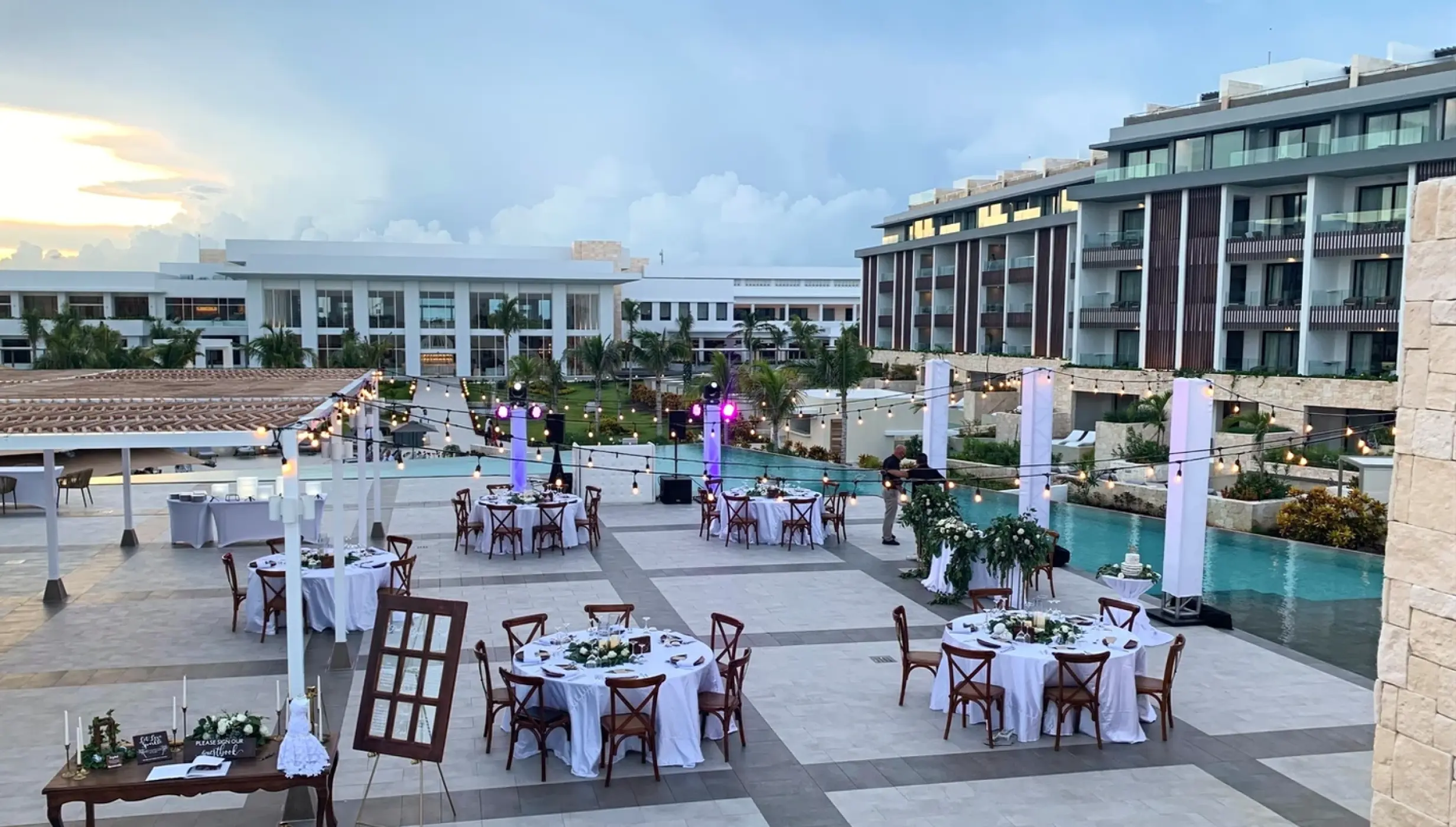 Dinner reception in Sky lounge at Majestic Elegance Costa Mujeres