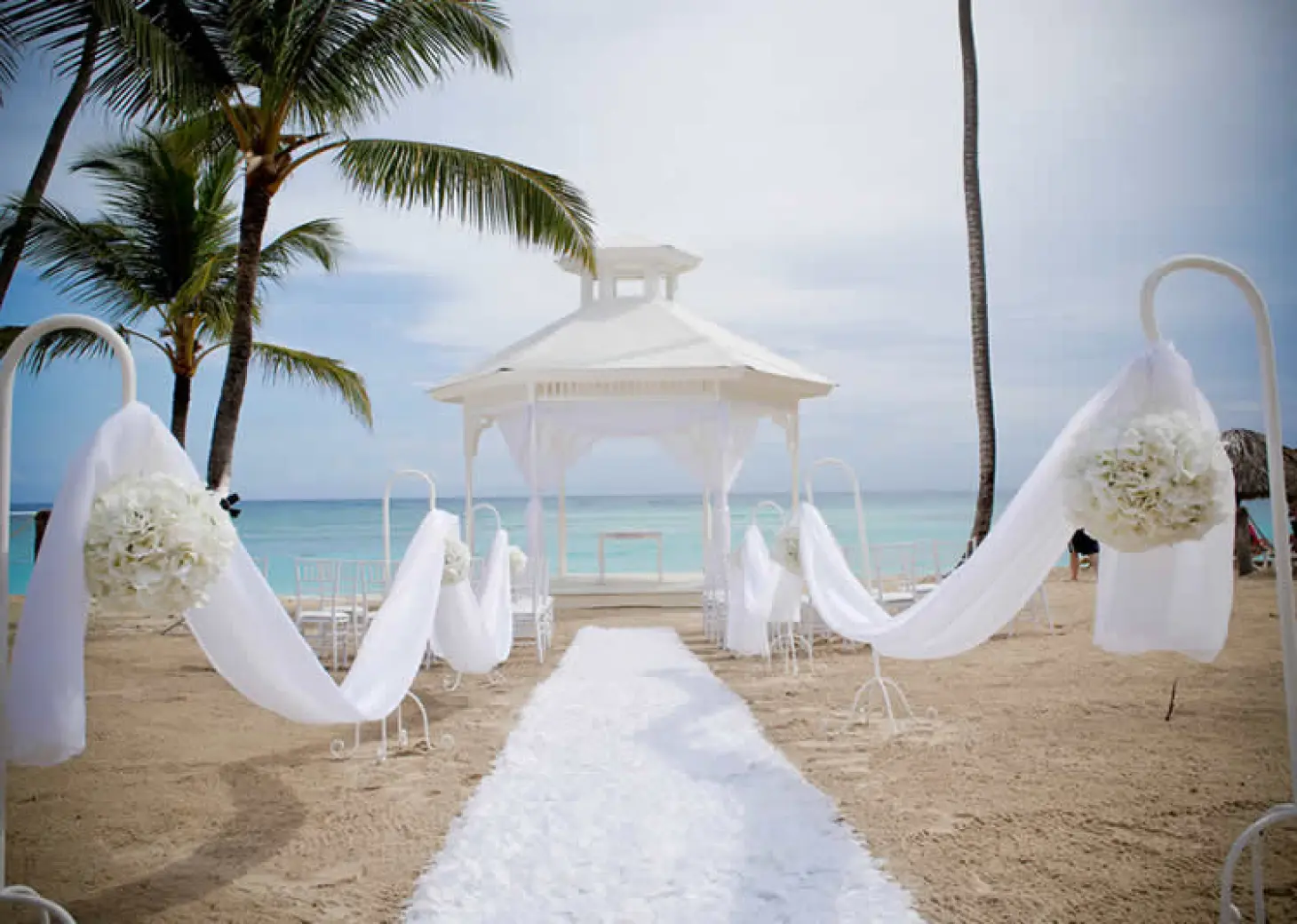 Beach gazebo decor at Majestic Elegance Punta Cana