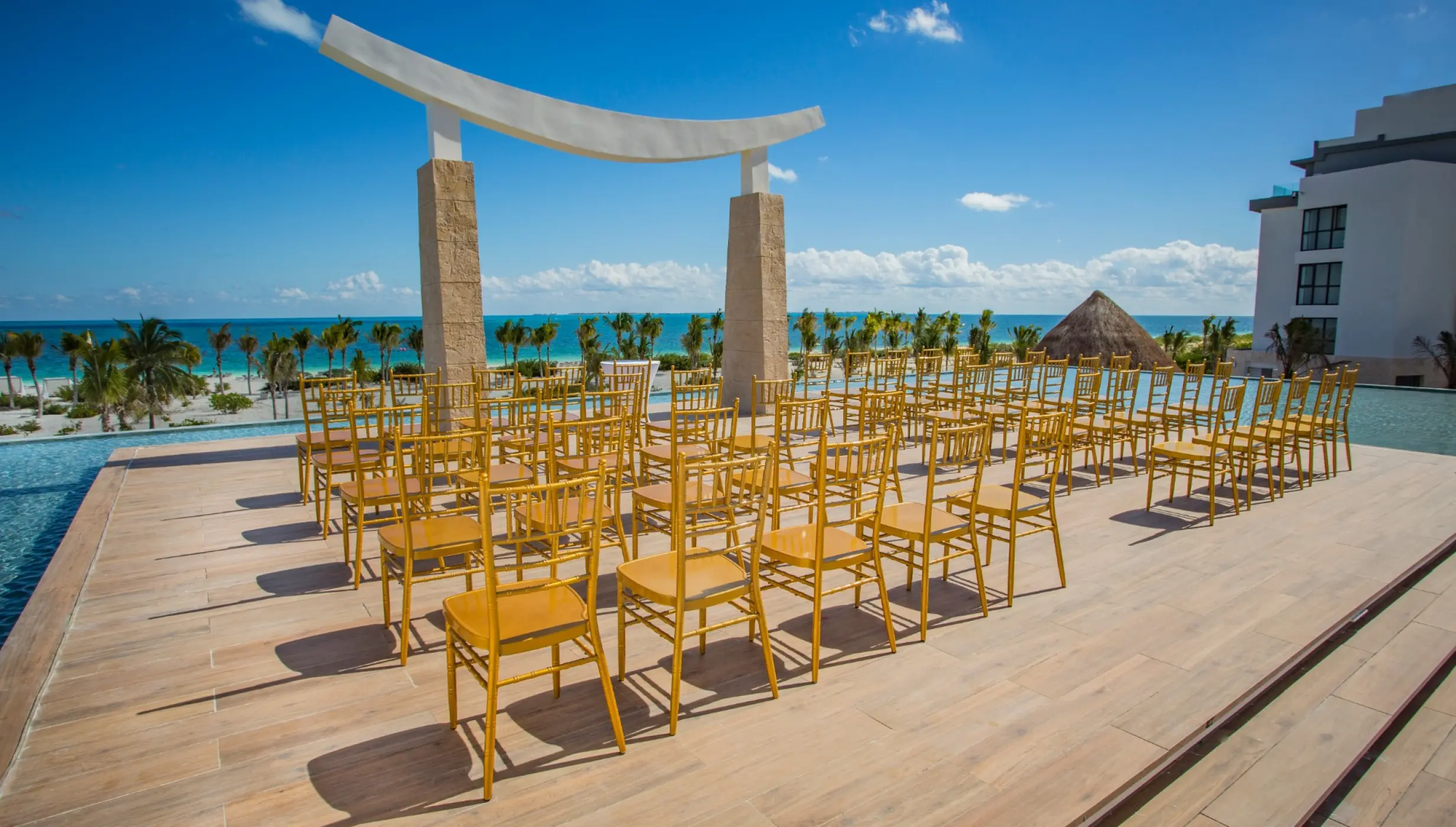 Ceremony on Sky gazebo at Majestic Costa Mujeres