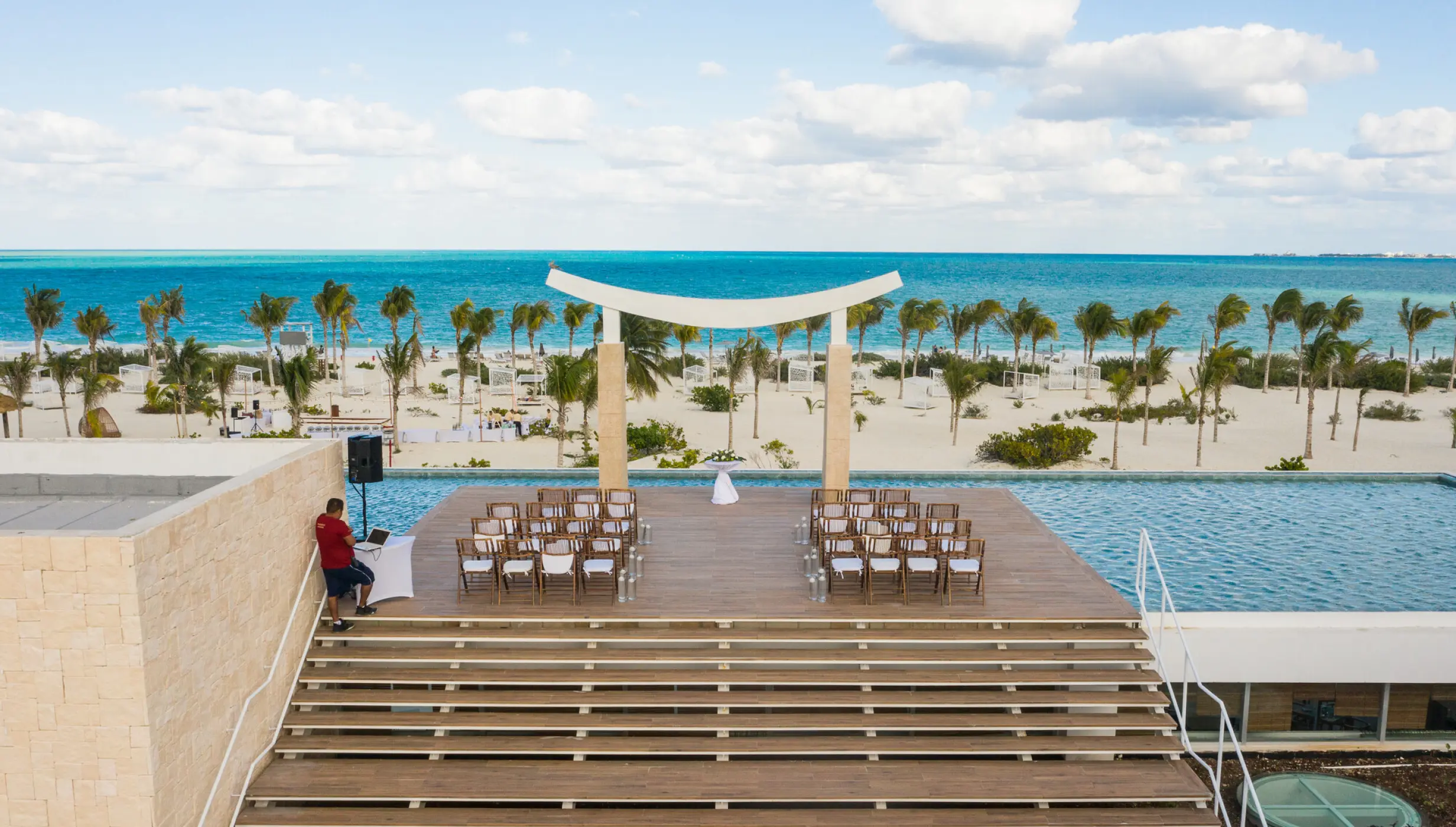 Ceremony on Sky gazebo at Majestic Costa Mujeres