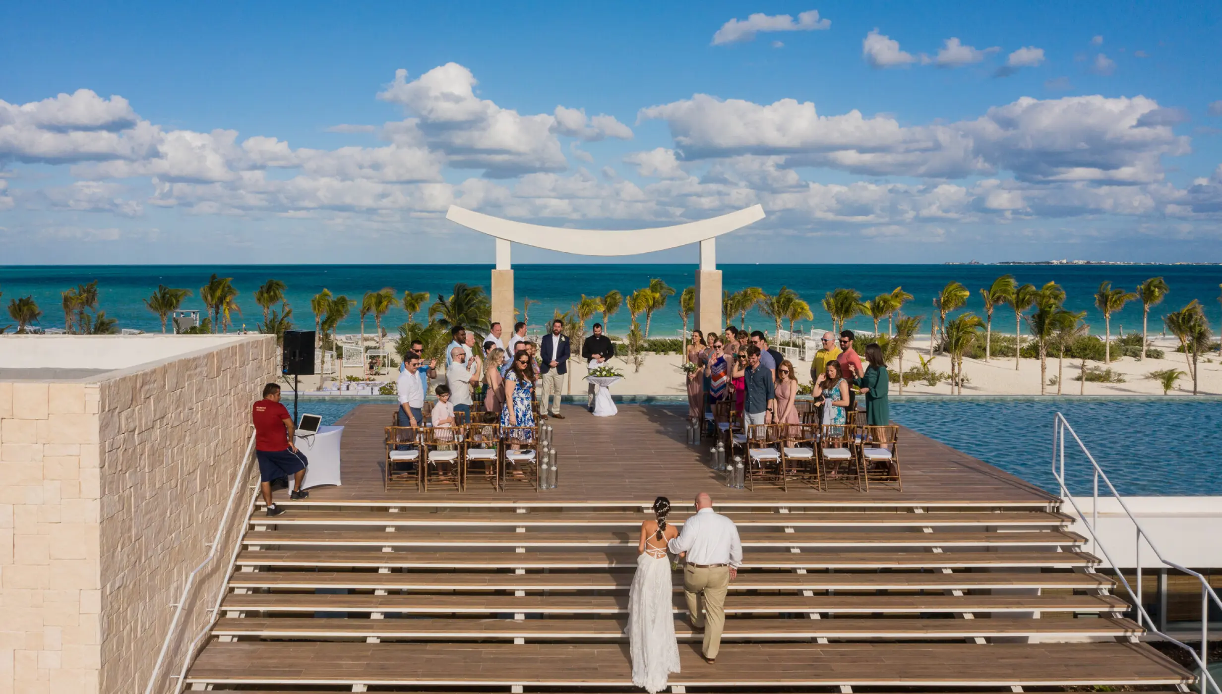 Ceremony on Sky gazebo at Majestic Costa Mujeres