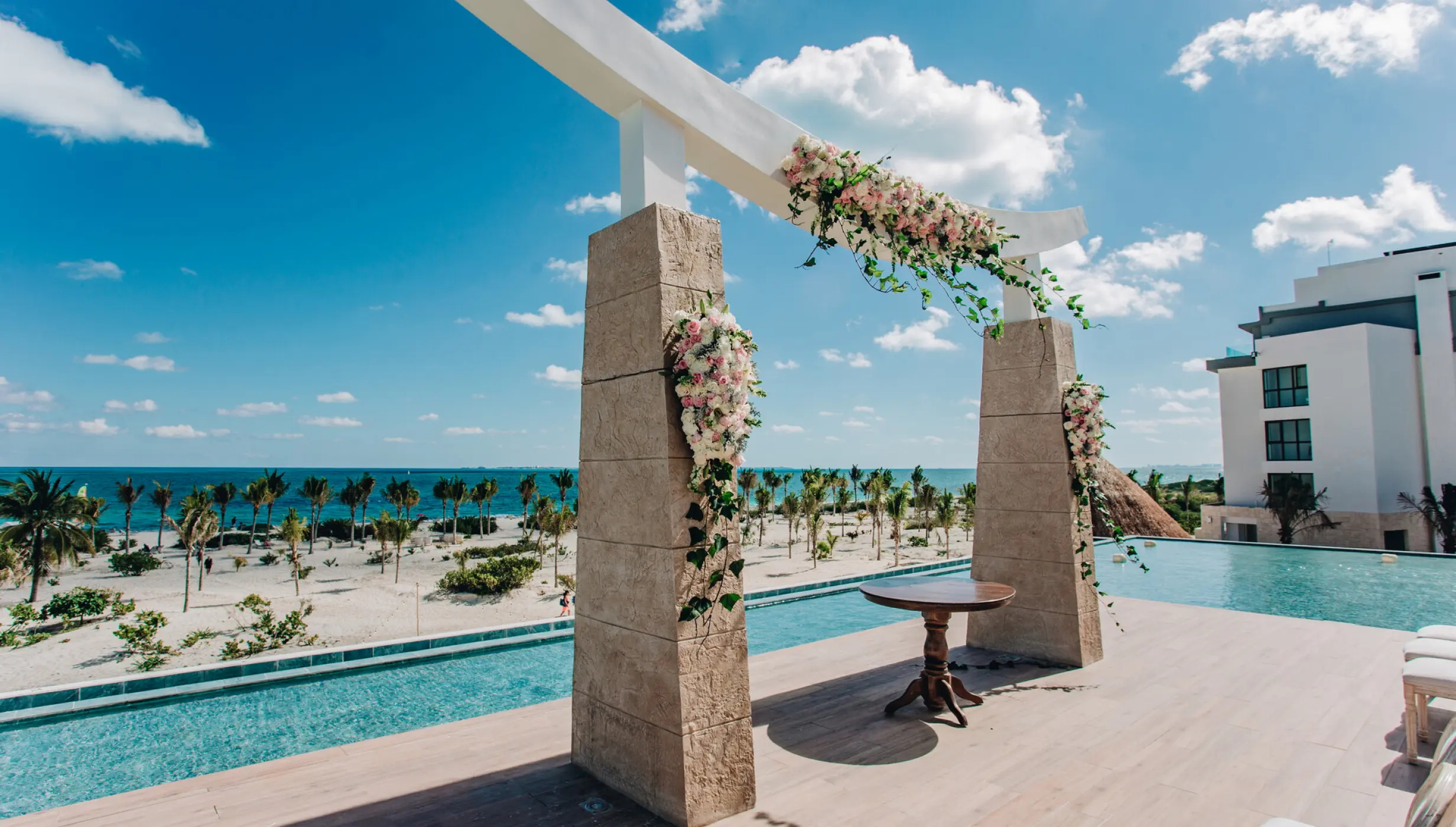 Ceremony on Sky gazebo at Majestic Costa Mujeres