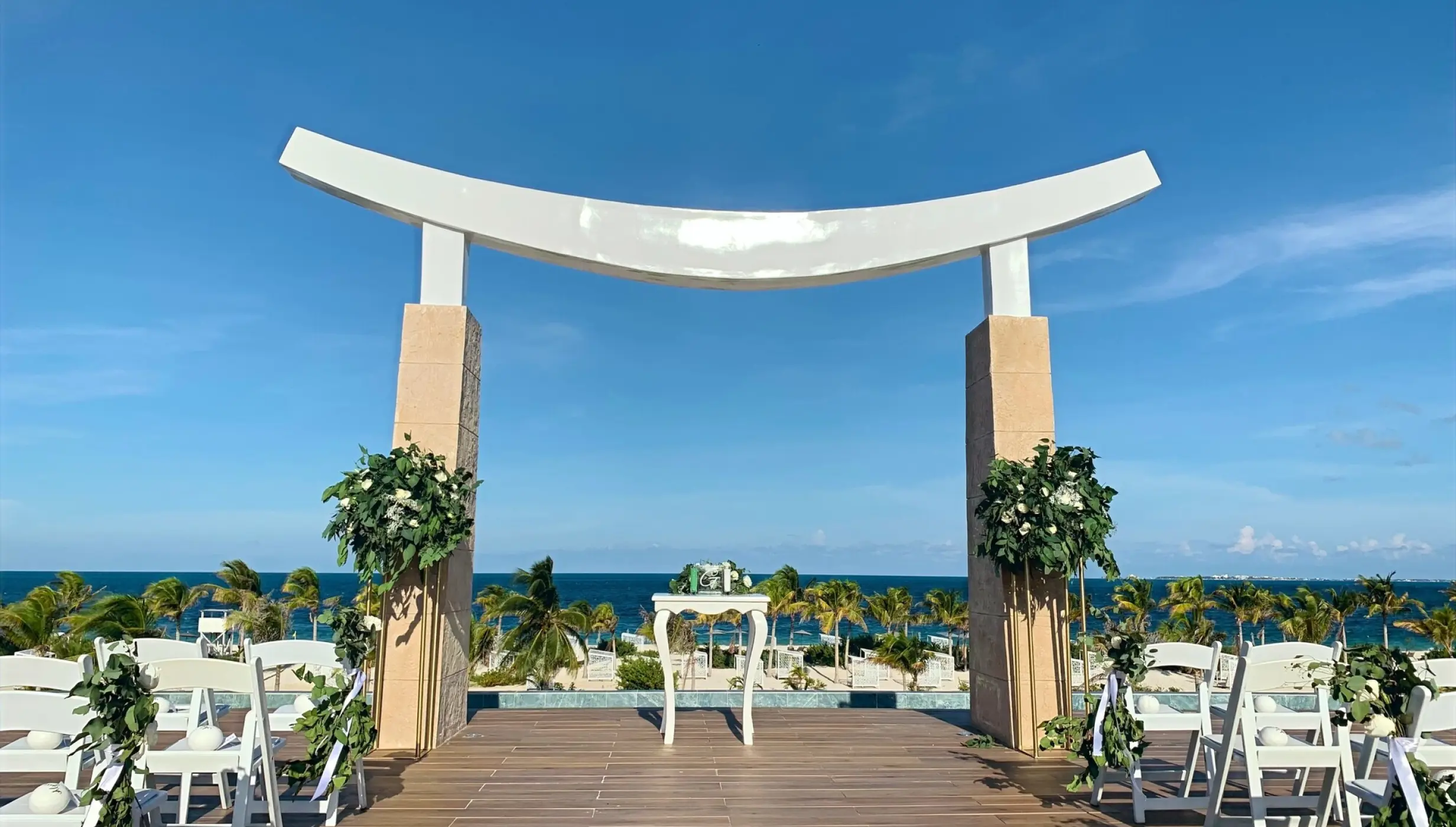 Ceremony on Sky gazebo at Majestic Costa Mujeres