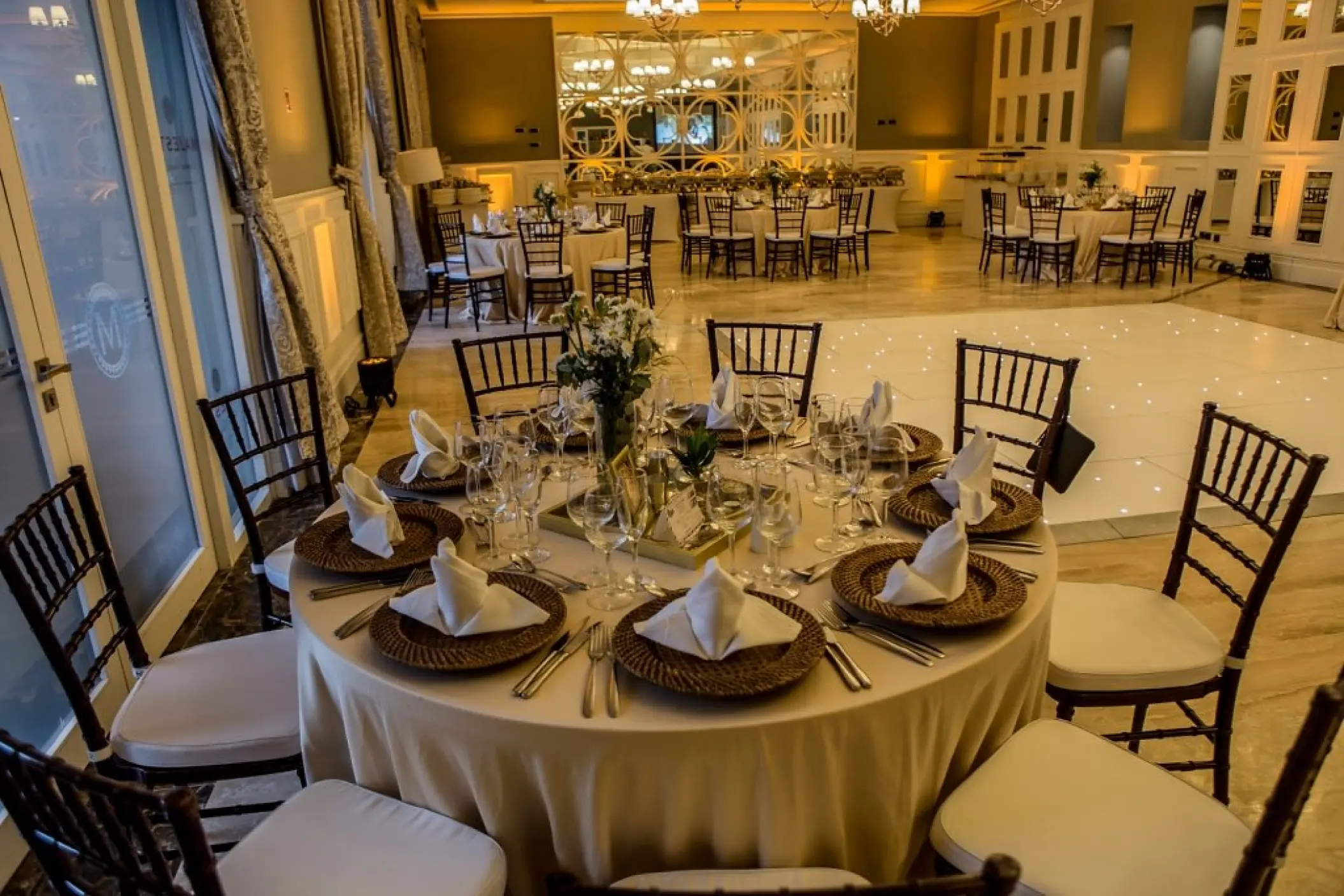 Ballroom wedding reception at Majestic Mirage, Punta Cana
