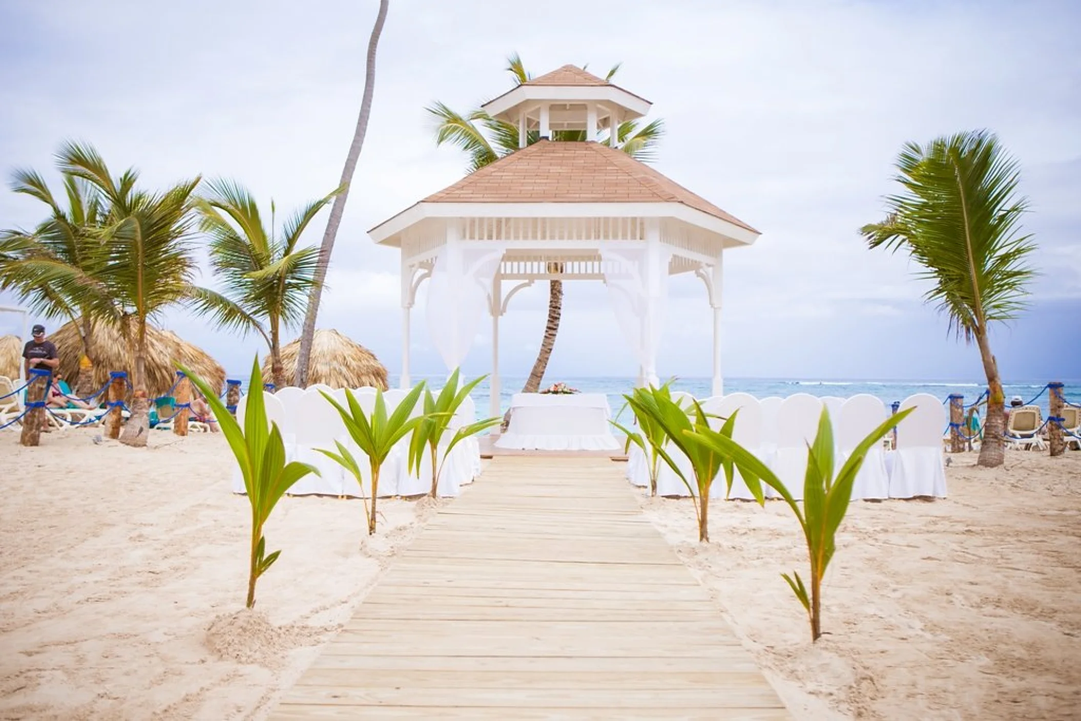 Ceremony on the Beach gazebo at Majestic Mirage Punta Cana