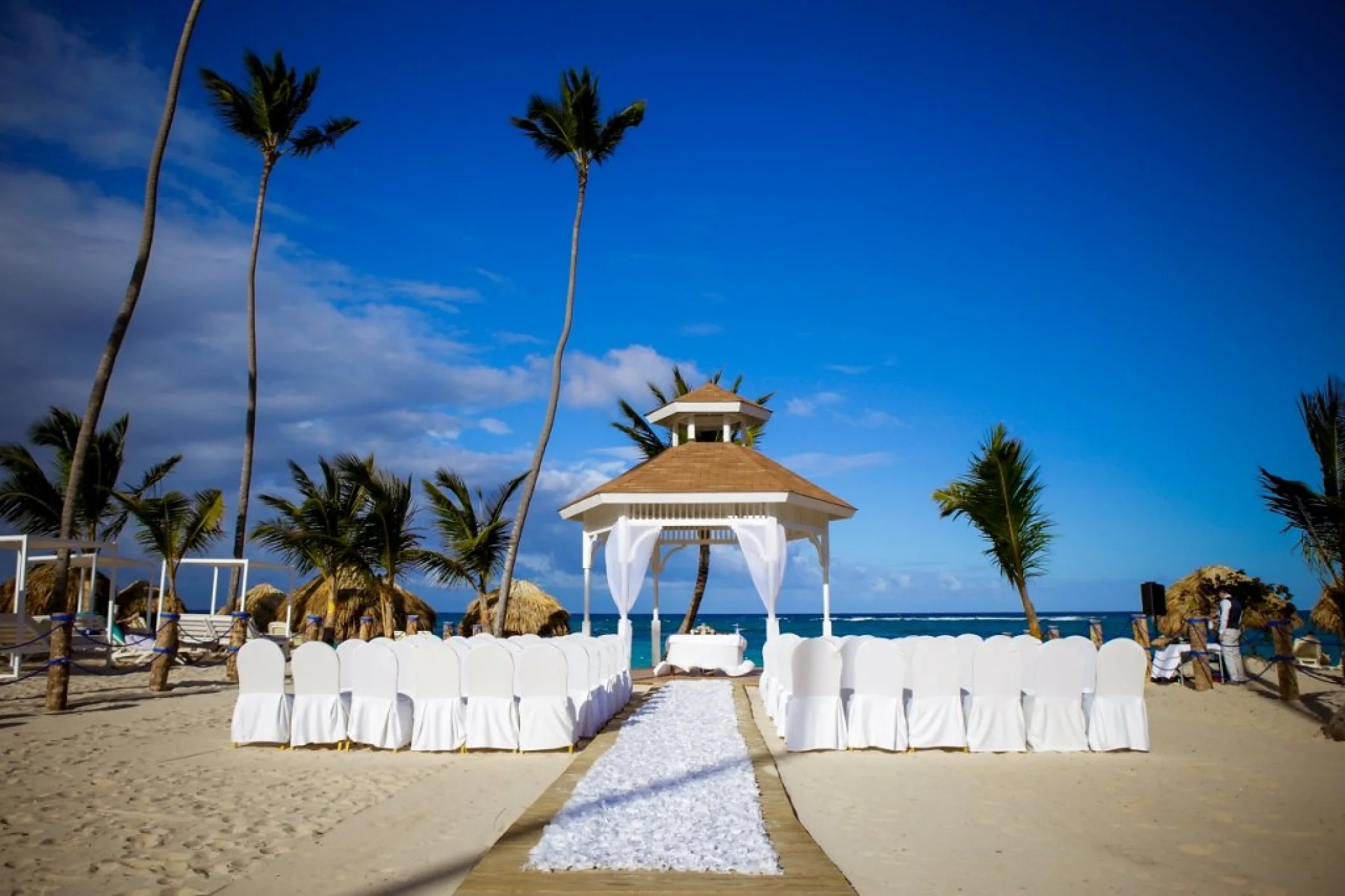 Ceremony on the Beach gazebo at Majestic Mirage Punta Cana