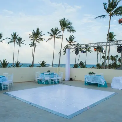 Dinner reception on the private terrace at Majestic Mirage Punta Cana