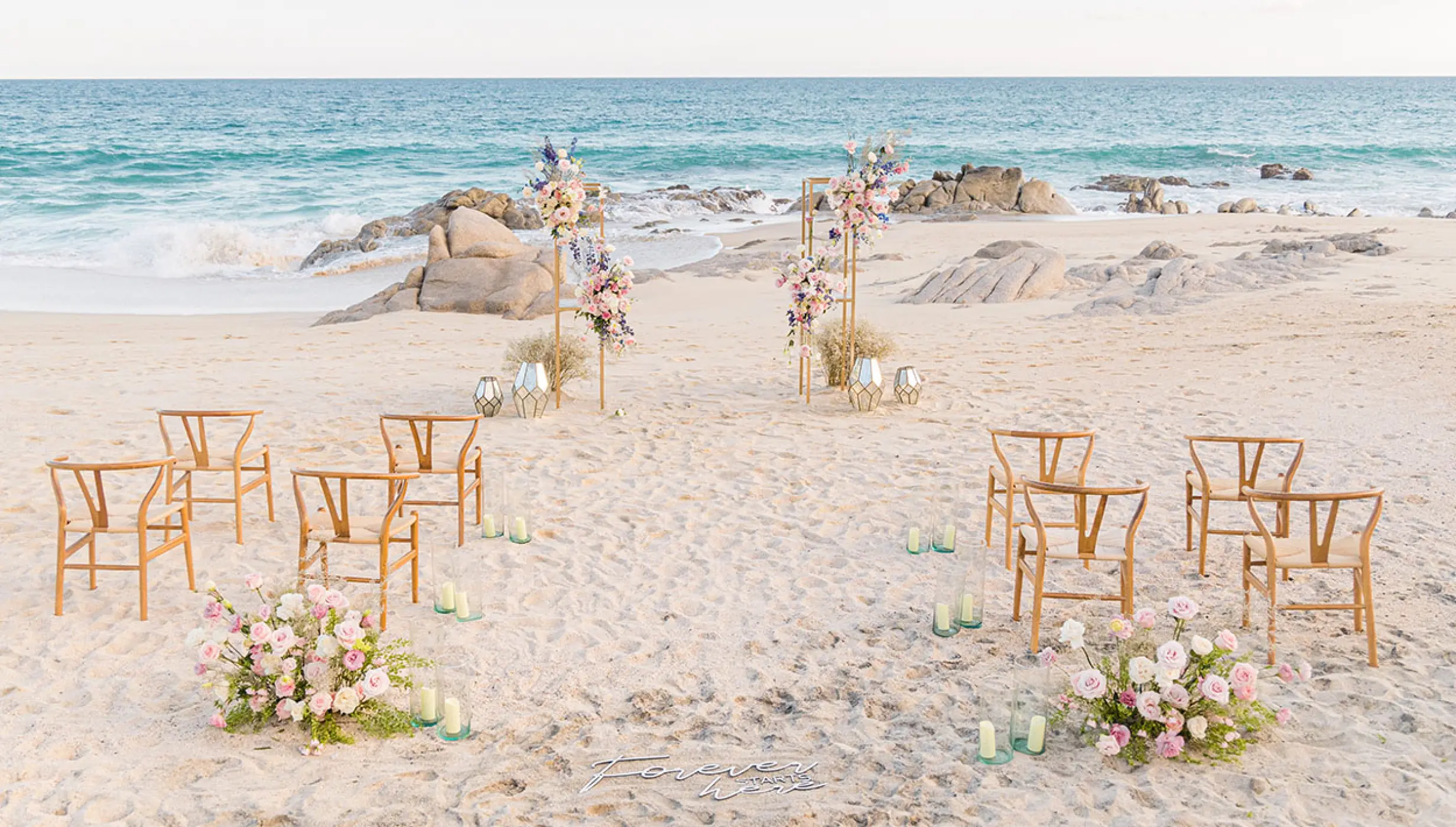 Ceremony on the beach at Mar del Cabo by Velas Resort