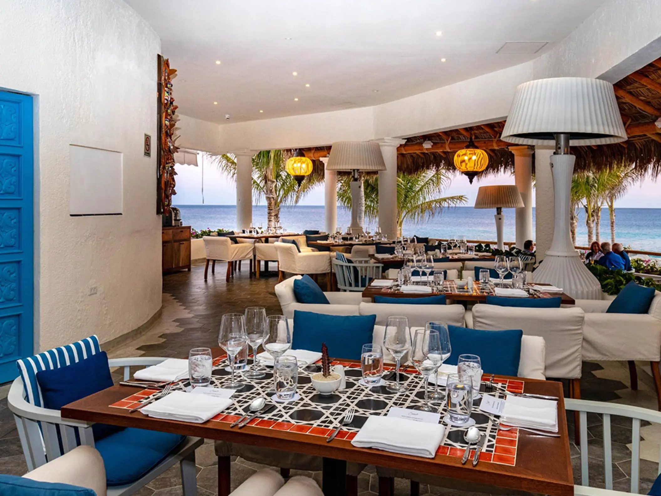 Encanto restaurant terrace overlooking the ocean at Mar Del Cabo, Cabo San Lucas
