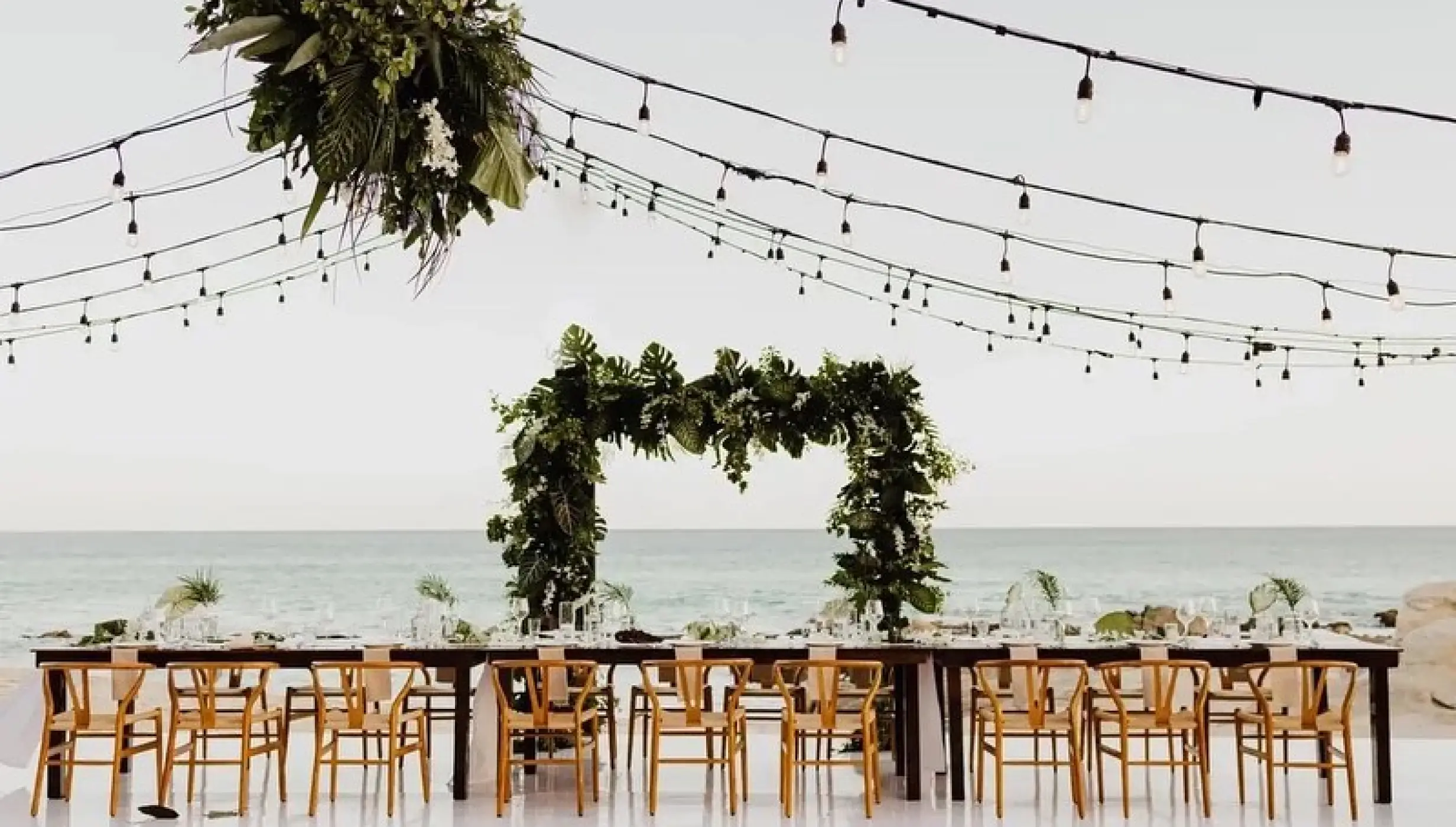 Dinner reception on patio del mar at Mar del Cabo by Velas resort