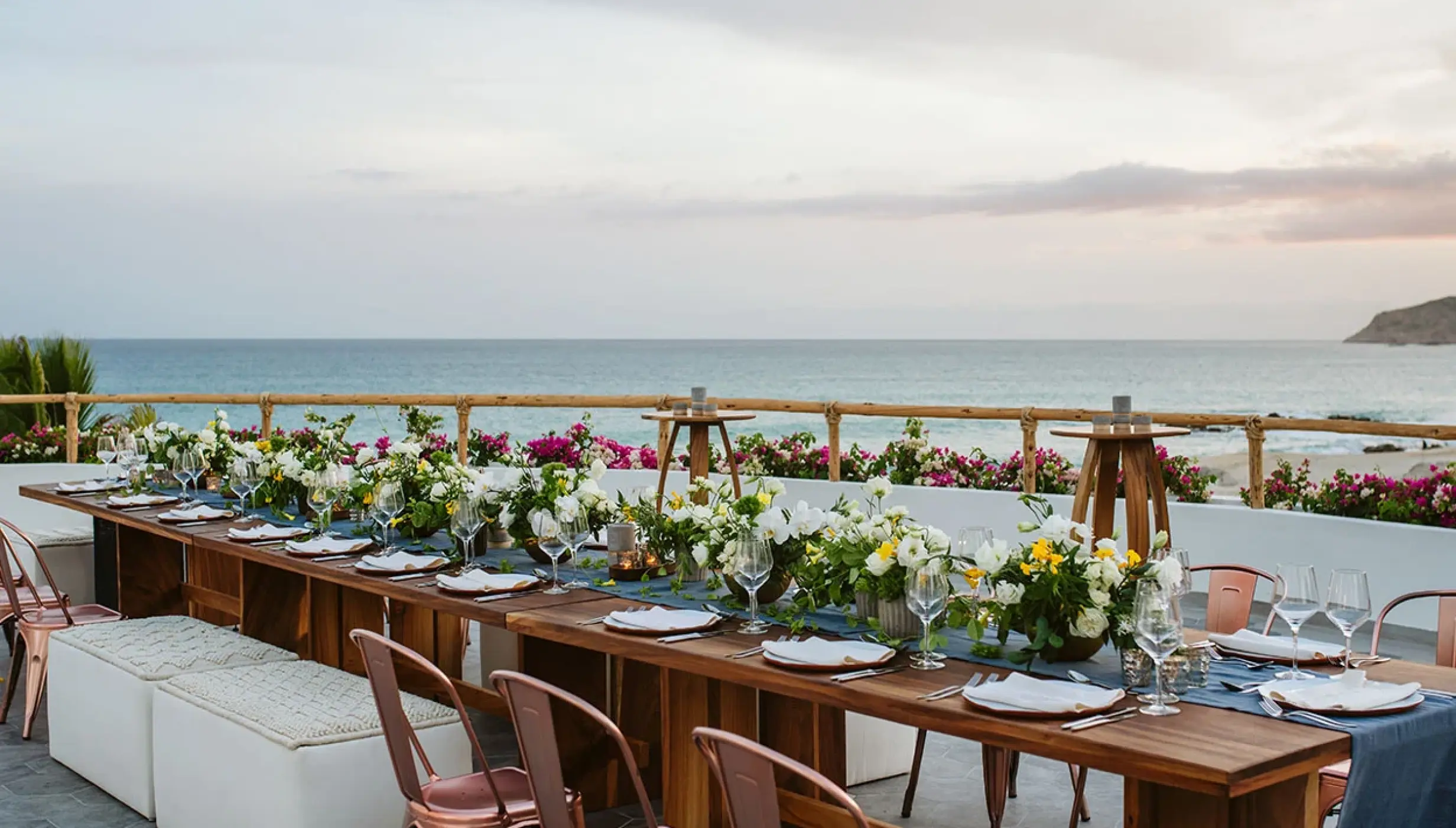 Dinner reception on the encanto rest at Mar del Cabo Resort