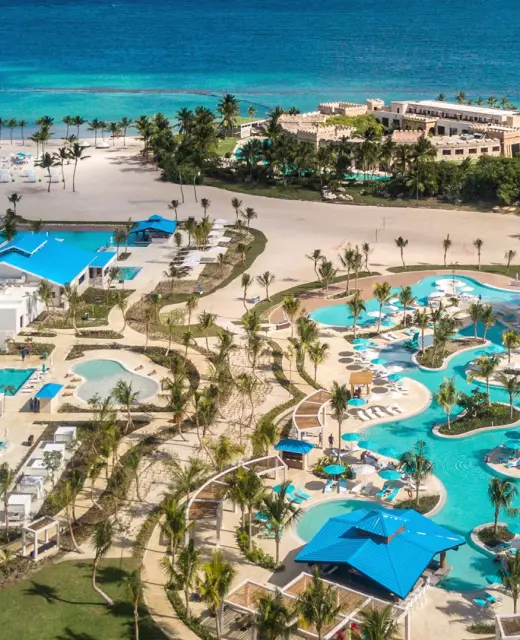 Aerial view resort at Margaritaville Island Reserve Cap Cana