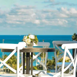Dinner reception on sky terrace at Margaritaville Island Reserve Cap Cana