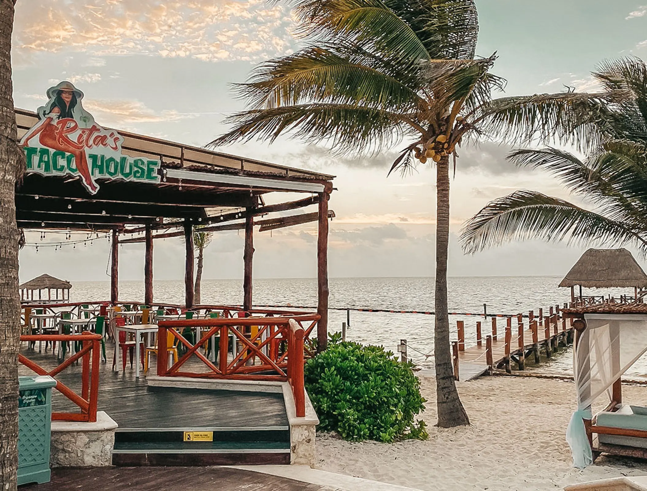 Rita's Taco House beachfront restaurant at Margaritaville Island Reserve Riviera Cancun, Cancun