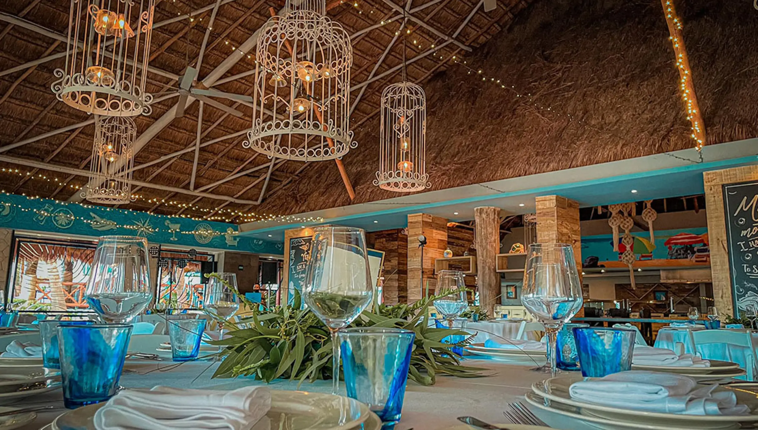 Beach-house restaurant venue at Margaritaville Island Reserve Riviera Cancun.
