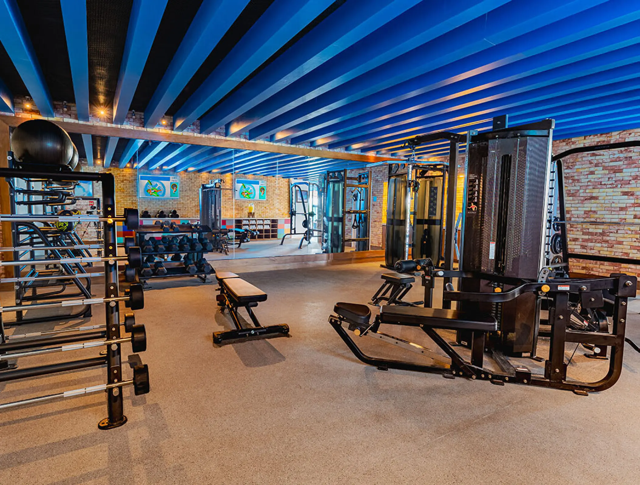 Weight machines and fitness equipment at Margaritaville Island Reserve Riviera Maya