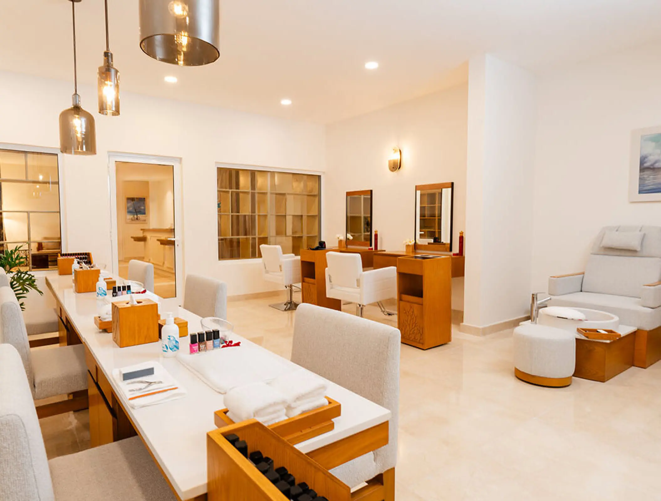 Full-service spa and salon interior at Margaritaville Island Reserve, Riviera Maya