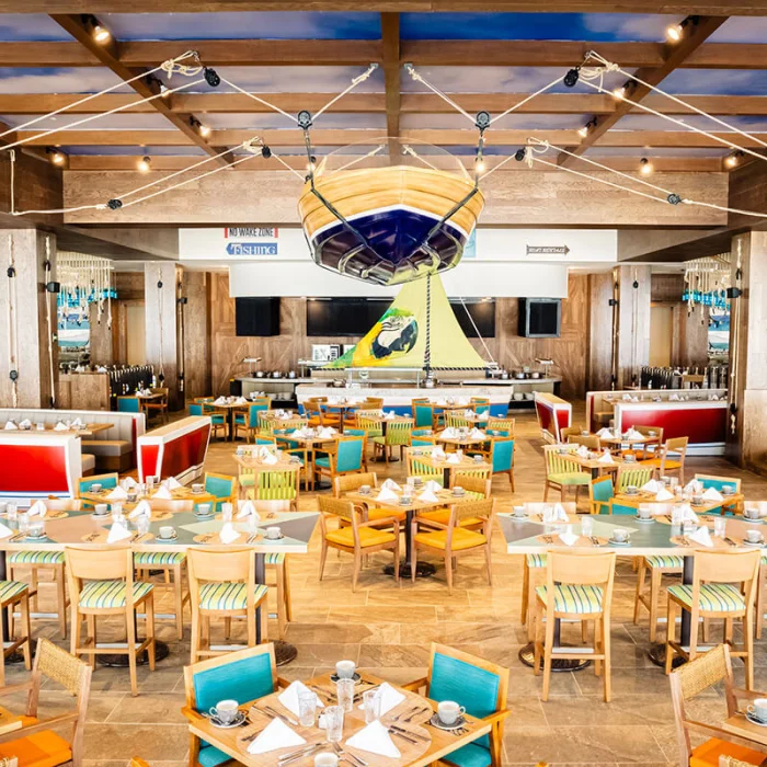 The Boat House restaurant at Margaritaville Island Reserve Riviera Maya.