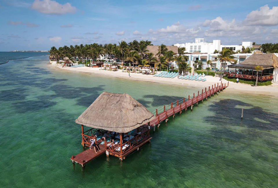 Margaritaville Island Reserve Riviera Cancun Aereal overview.