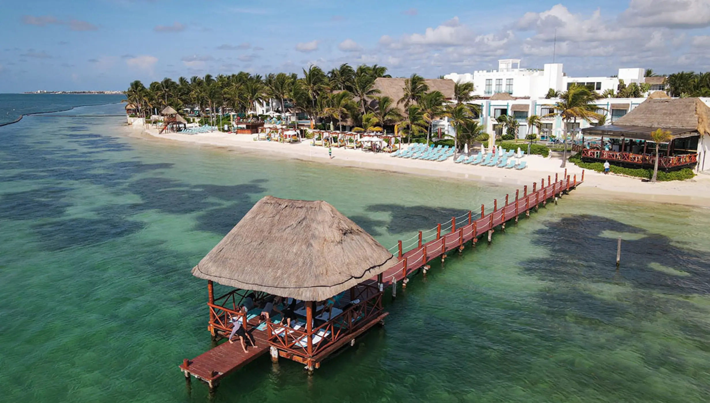 Beach venue at Margaritaville Island Reserve Riviera Cancun.