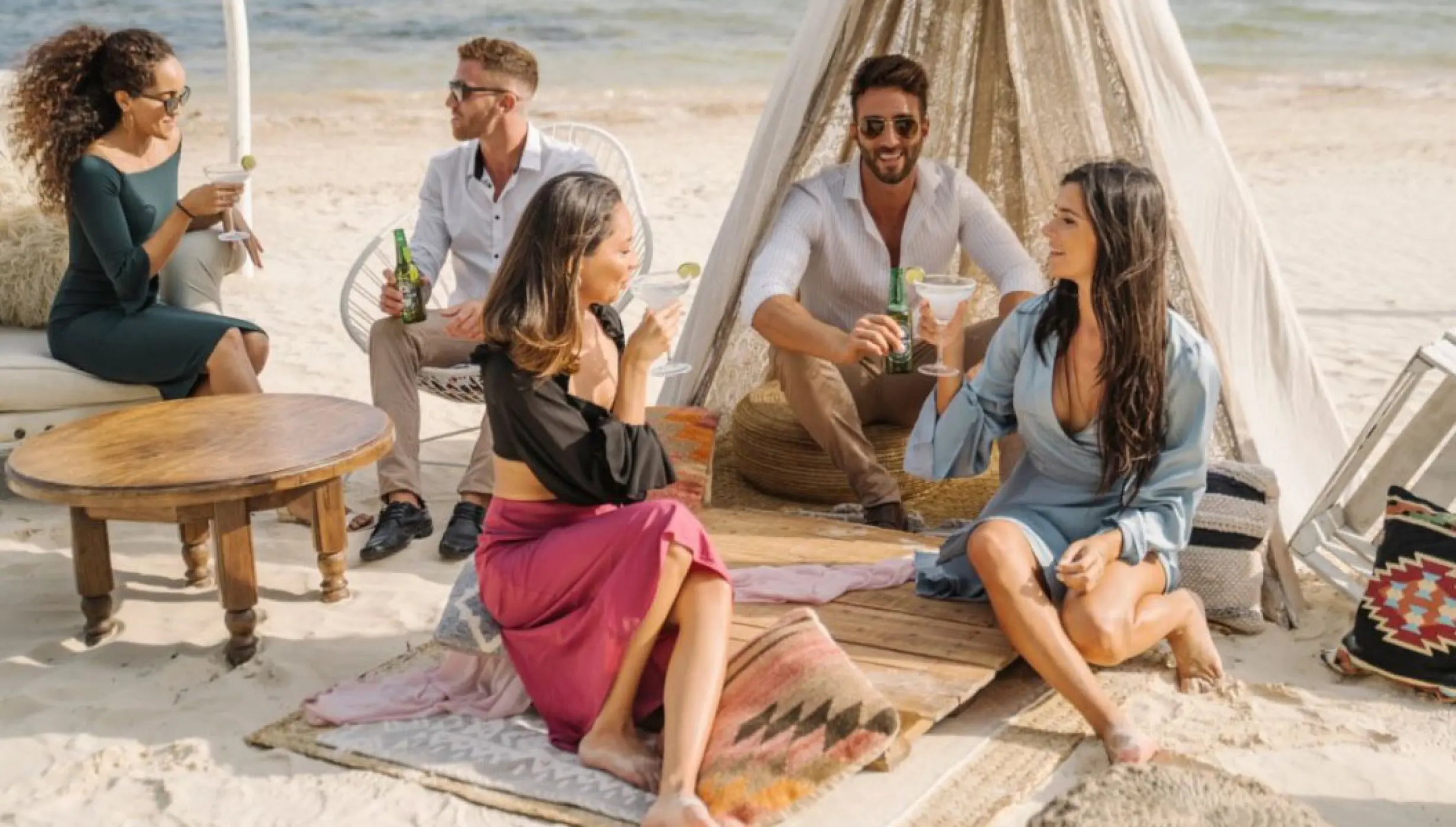 Beach venue at Margaritaville Island Reserve Riviera Cancun.