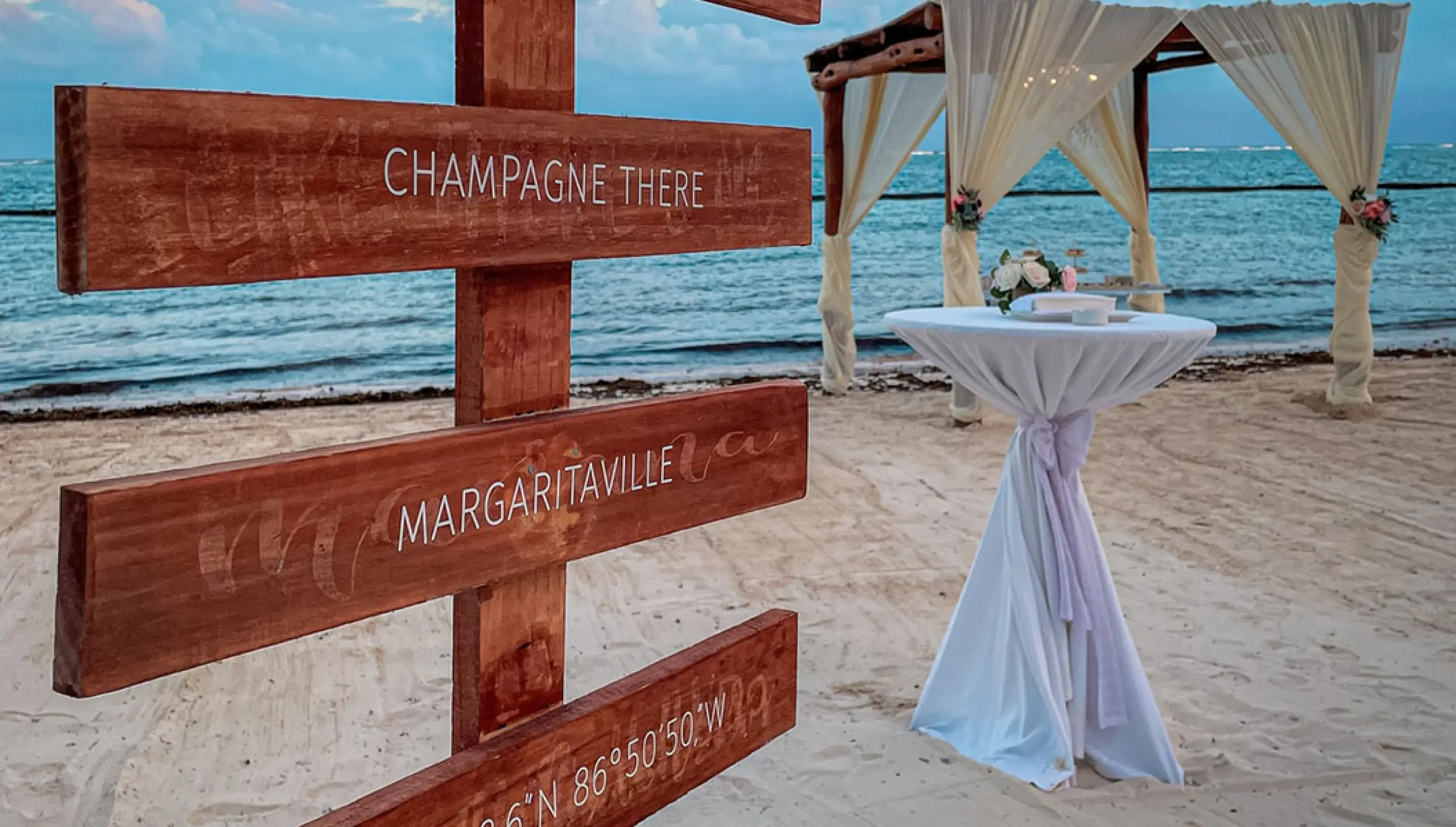 Beach Gazebo venue at Margaritaville Island Reserve Riviera Cancun.