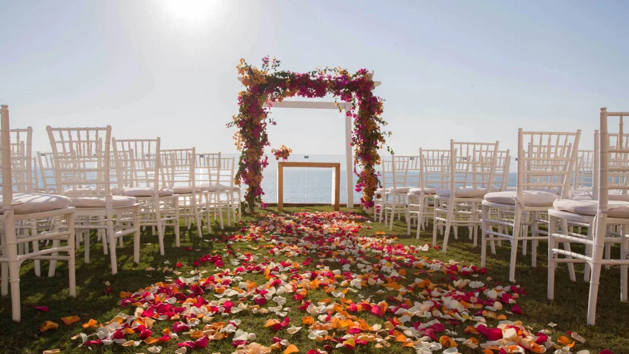 Ceremony on the vent garden at Marival Armony Luxury Resort & Suites