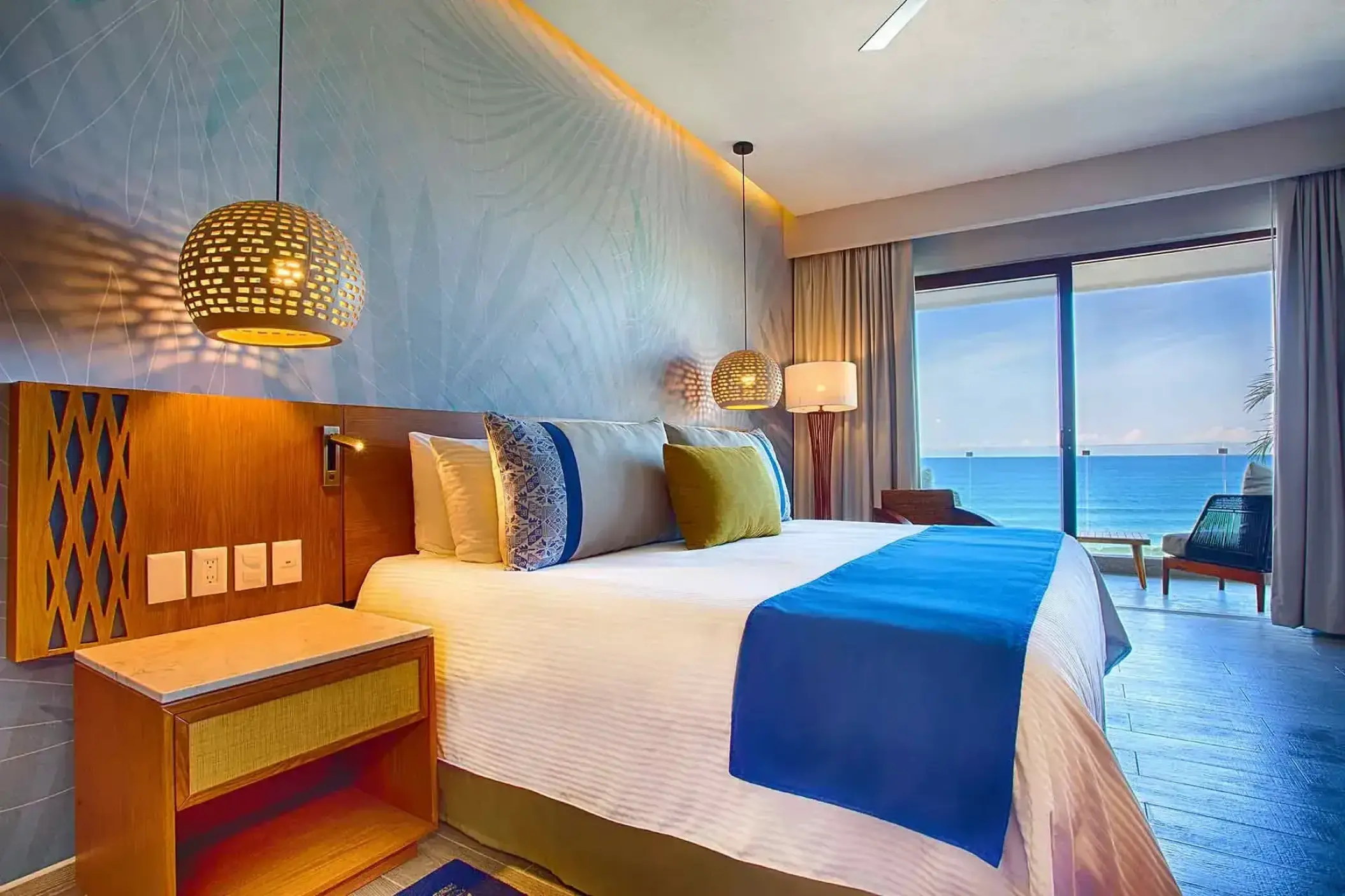 Modern suite with ocean view balcony at Armony Marival, Puerto Vallarta