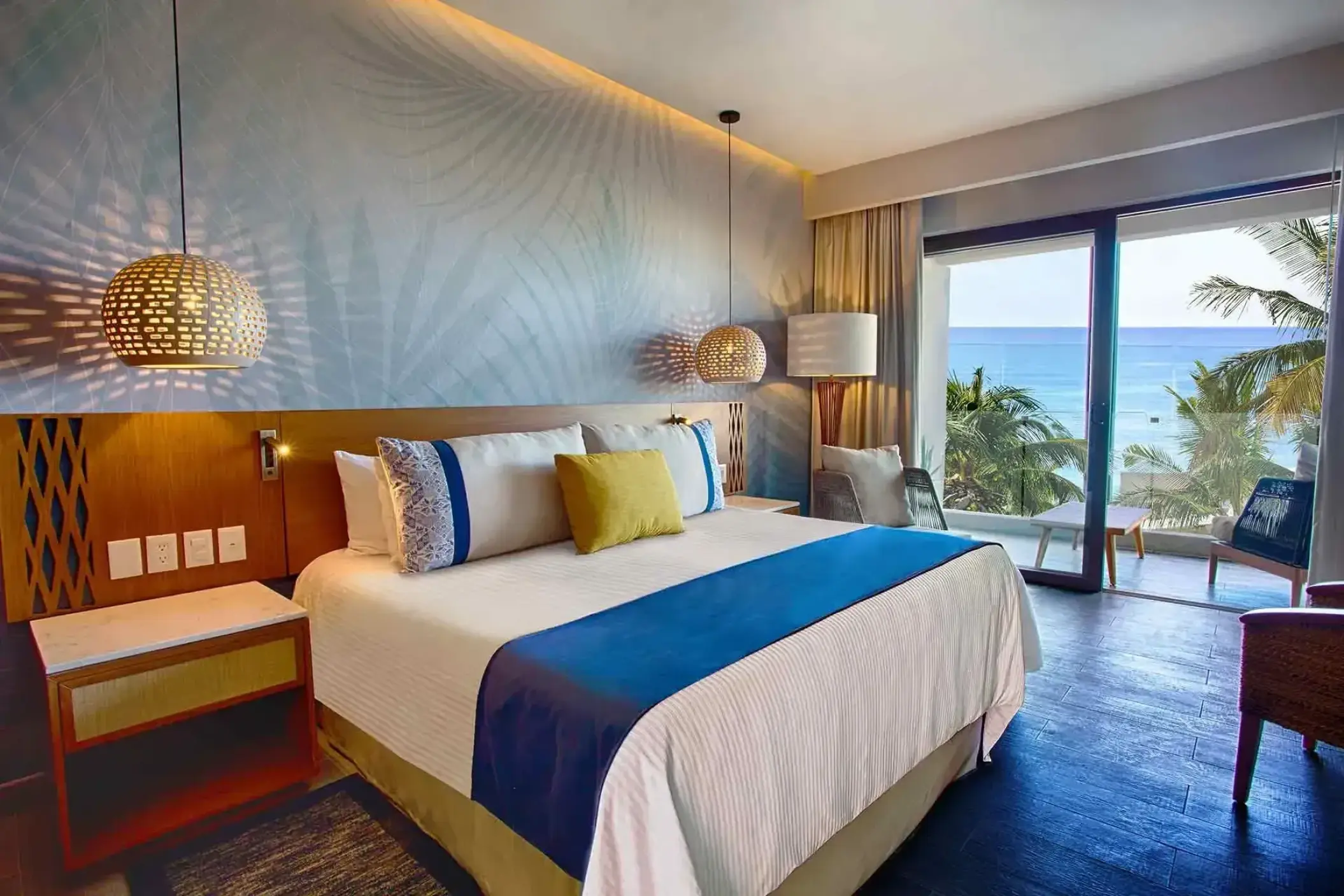 Modern suite with ocean view balcony at Armony Marival, Puerto Vallarta