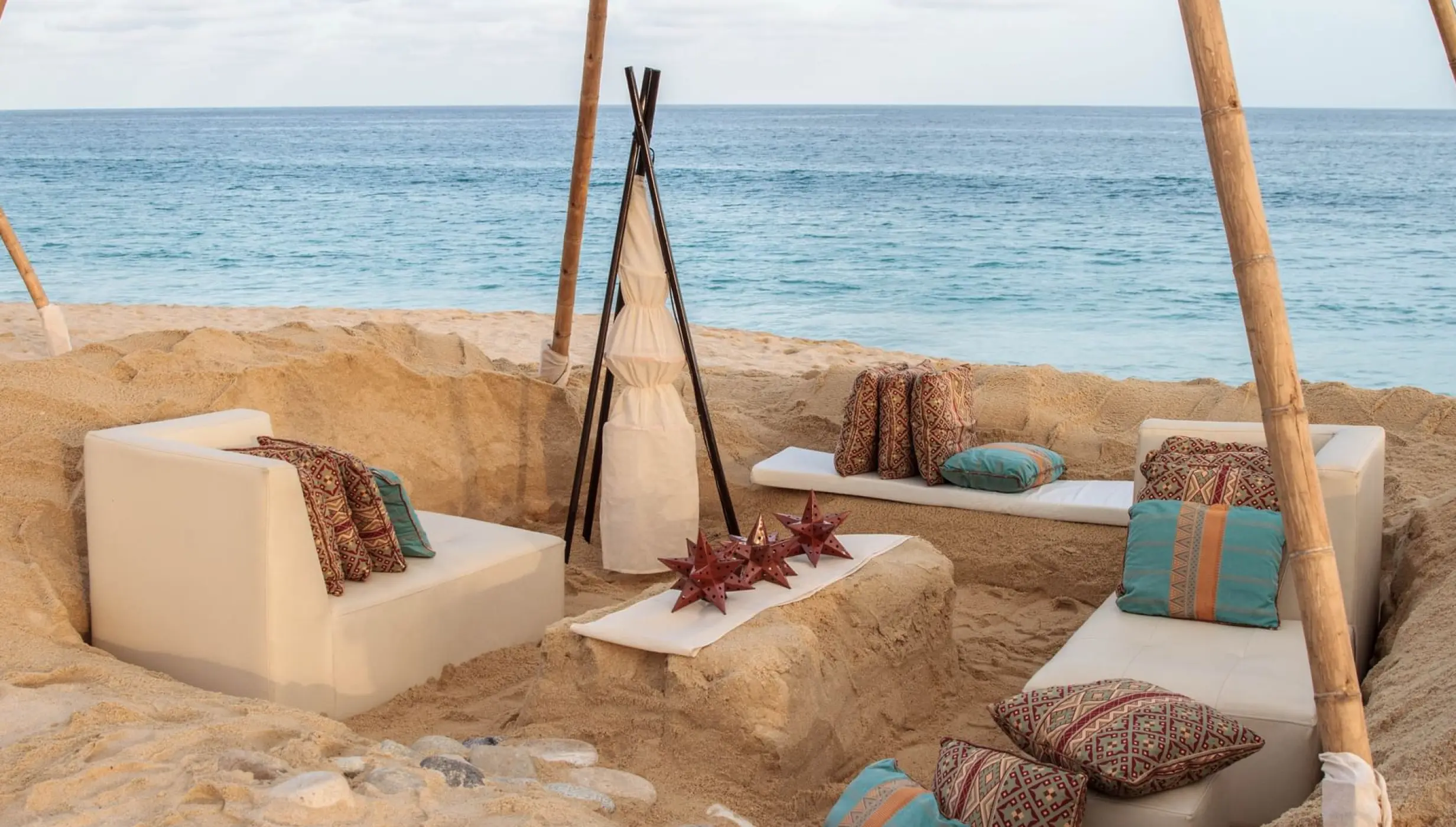 Cocktail party in beach venue at Marquis Los Cabos
