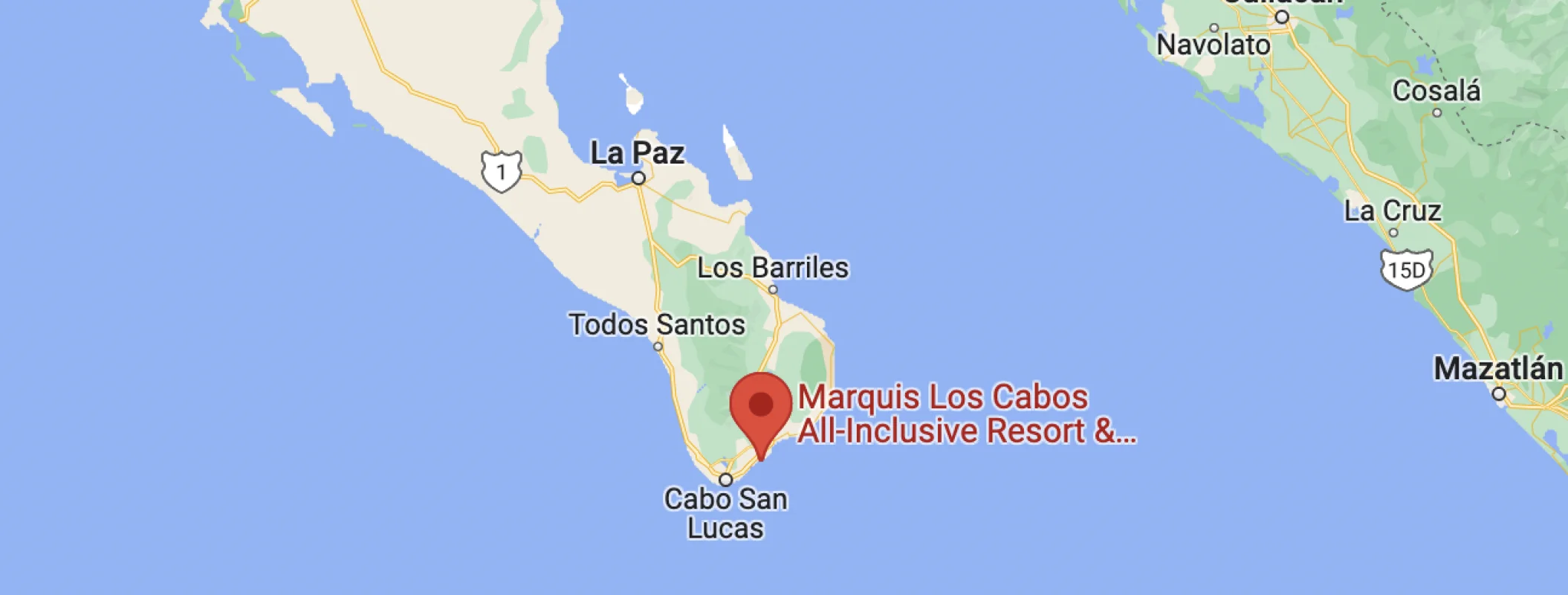 Google maps of Marquis Los Cabos