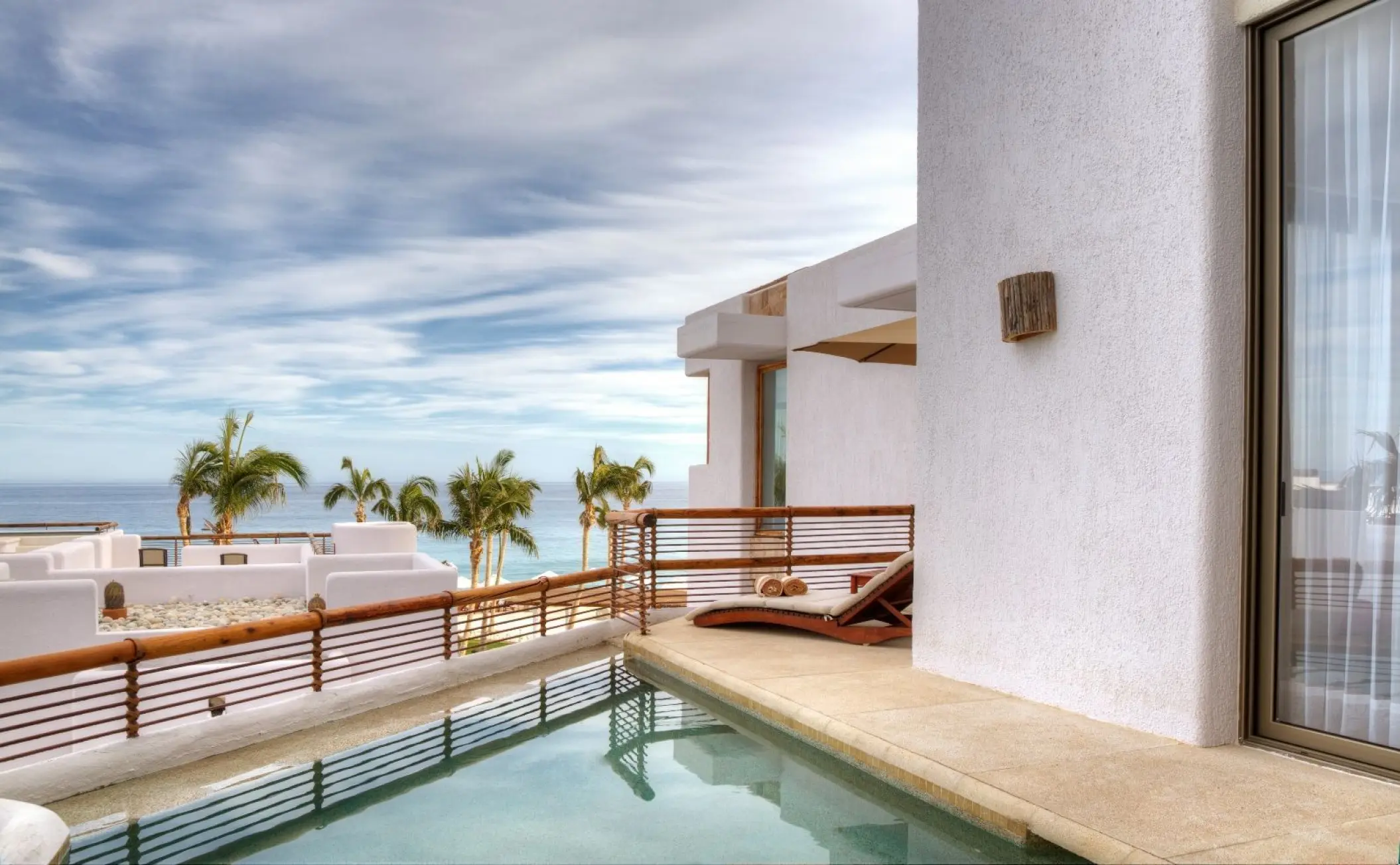 Marquis Los Cabos master suite balcony with private plunge pool and ocean views, Cabo San Lucas