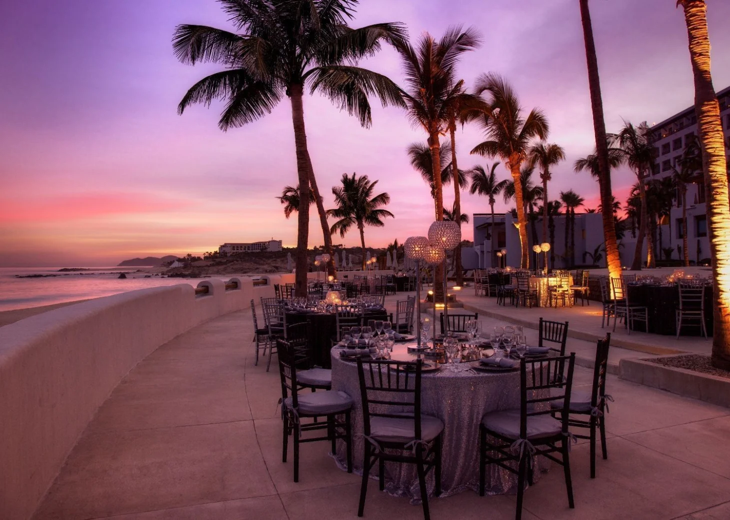 Wedding dinner reception at Marquis los cabos