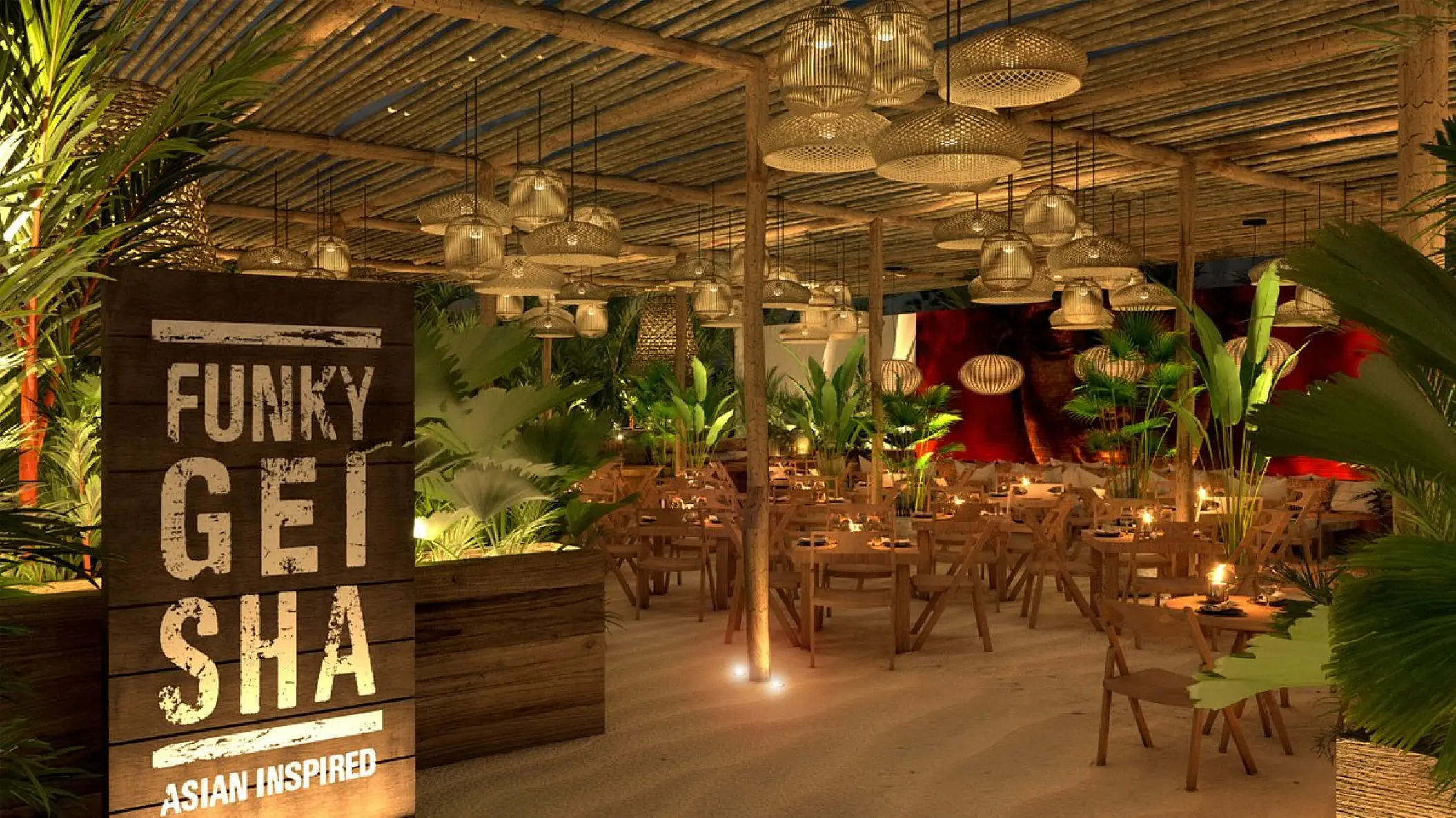 Funky Geisha Asian restaurant at ME Cabo, Cabo San Lucas